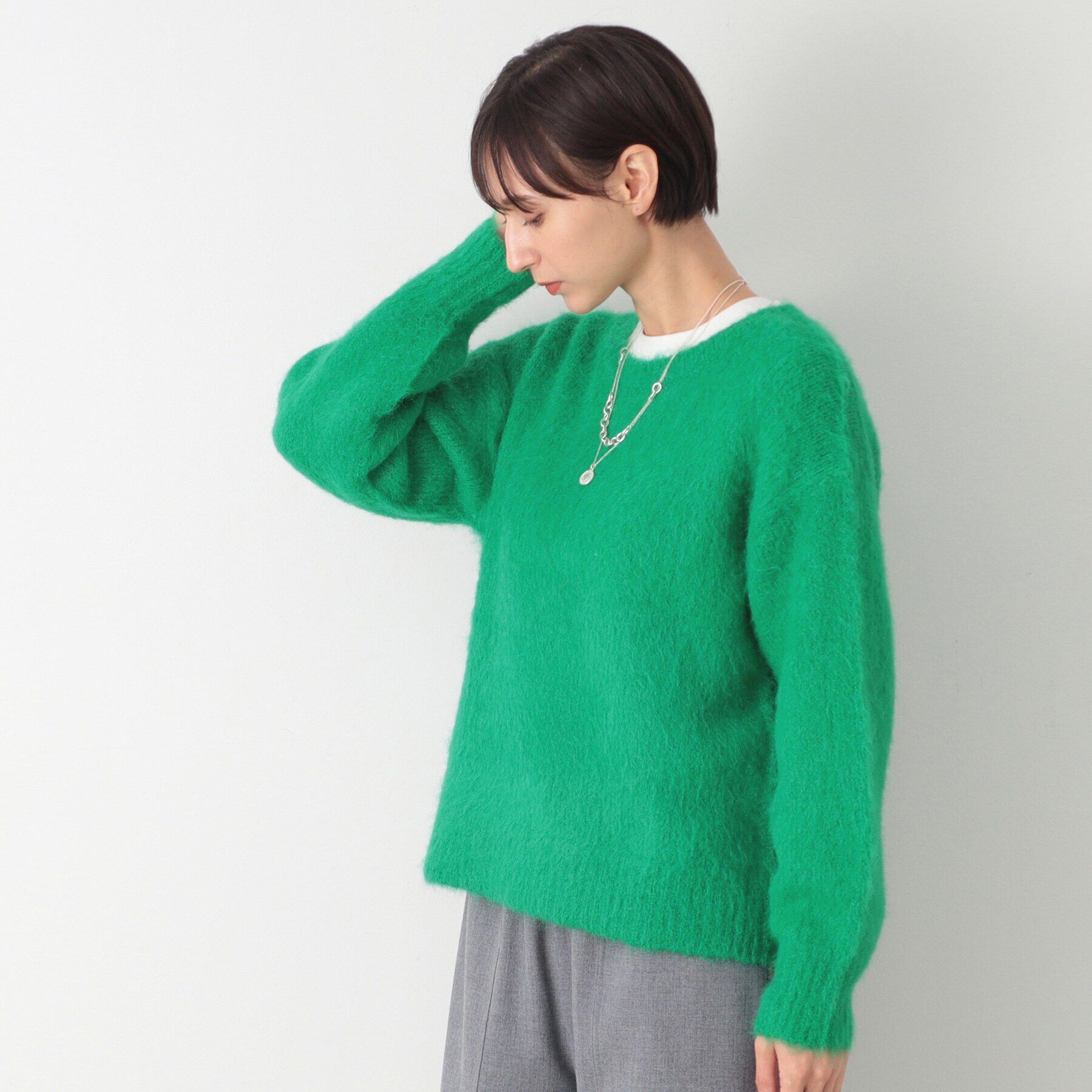 Dessin「【洗える】シャギークルーネックニット」|ニット・セーター|