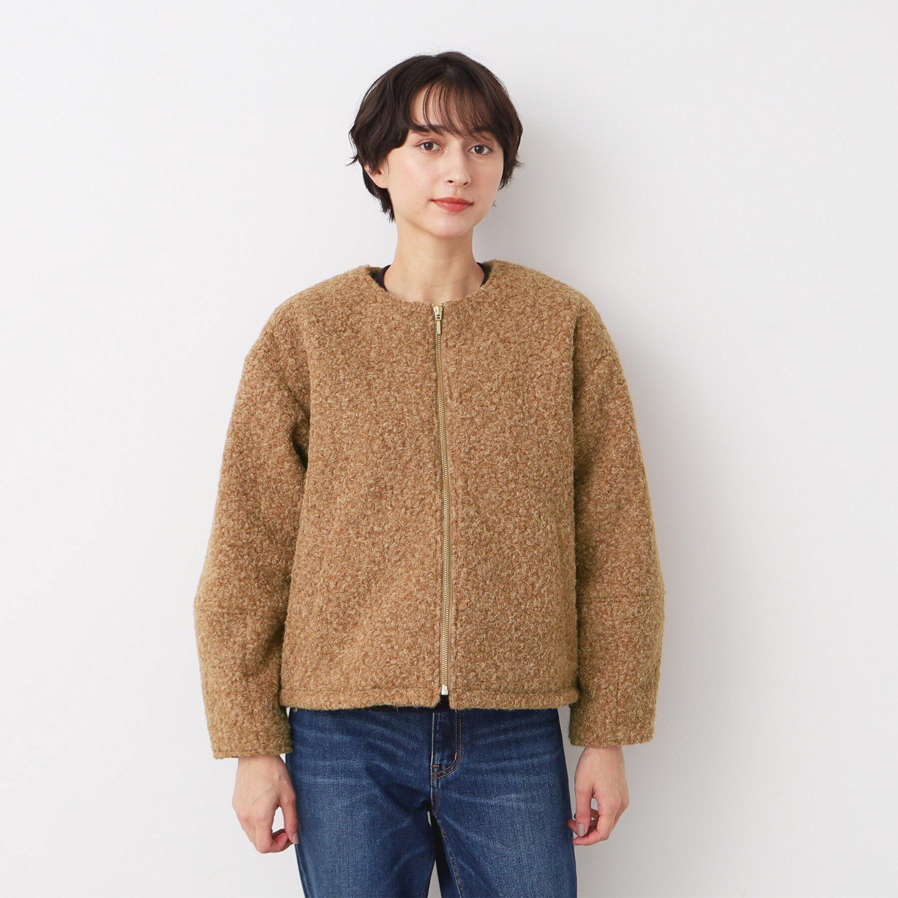 Dessin「フライス編みナッピングブルゾン」|ブルゾン・スタジャン|