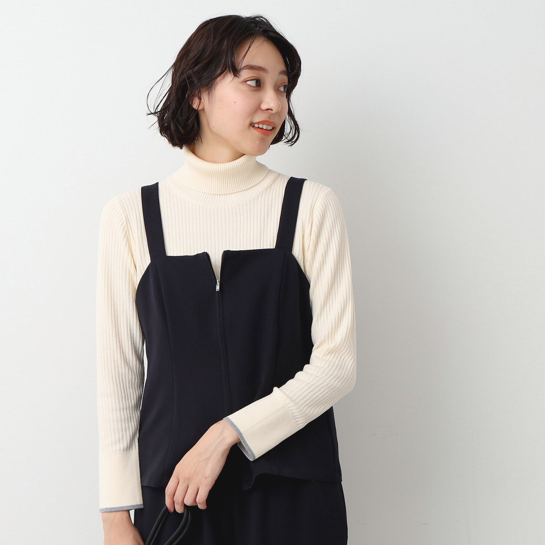 Dessin「【洗える】フロントファスナー付きビスチェ」|ベスト・ジレ|