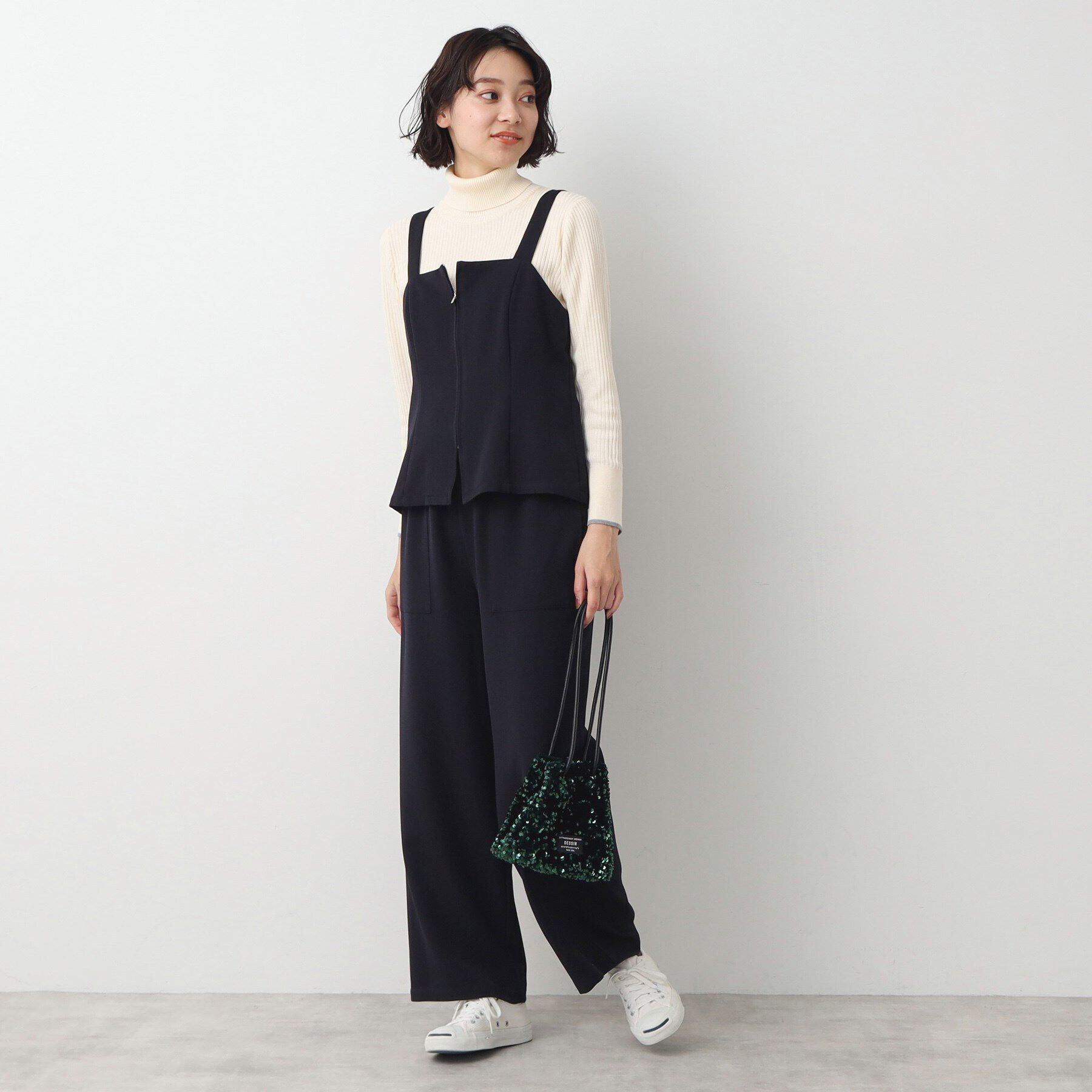 Dessin「【洗える】フロントファスナー付きビスチェ」|ベスト・ジレ|