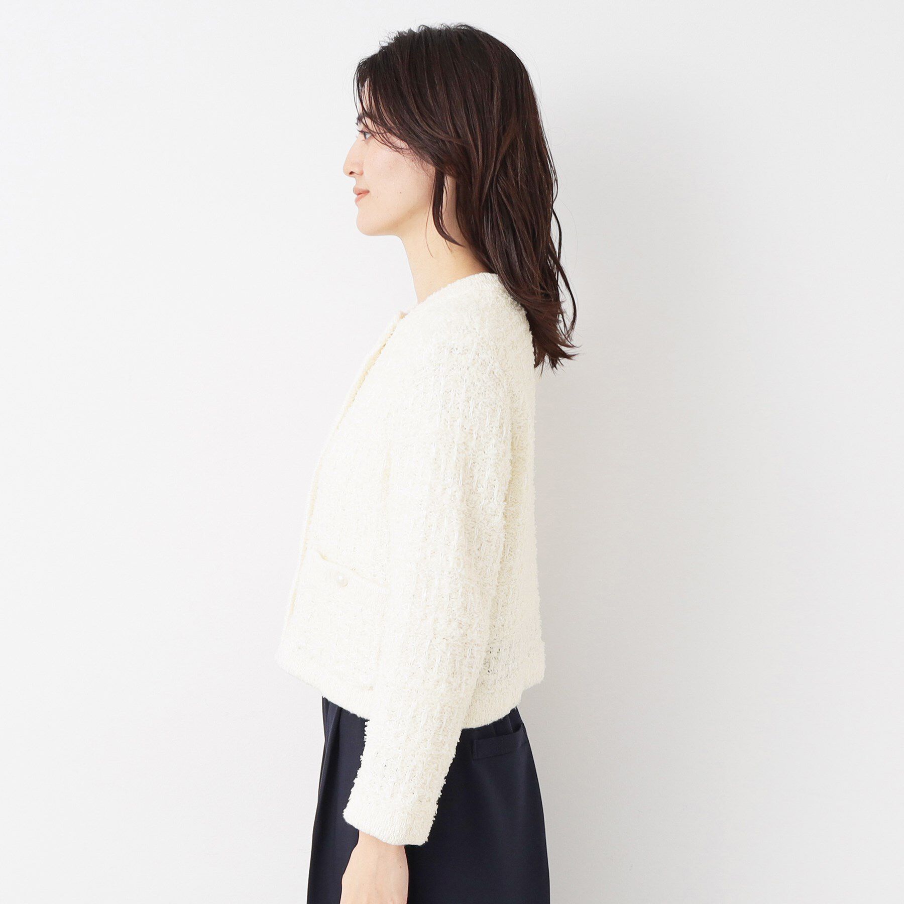 Dessin「【洗える】ニットツィードカーディガン」|カーディガン|