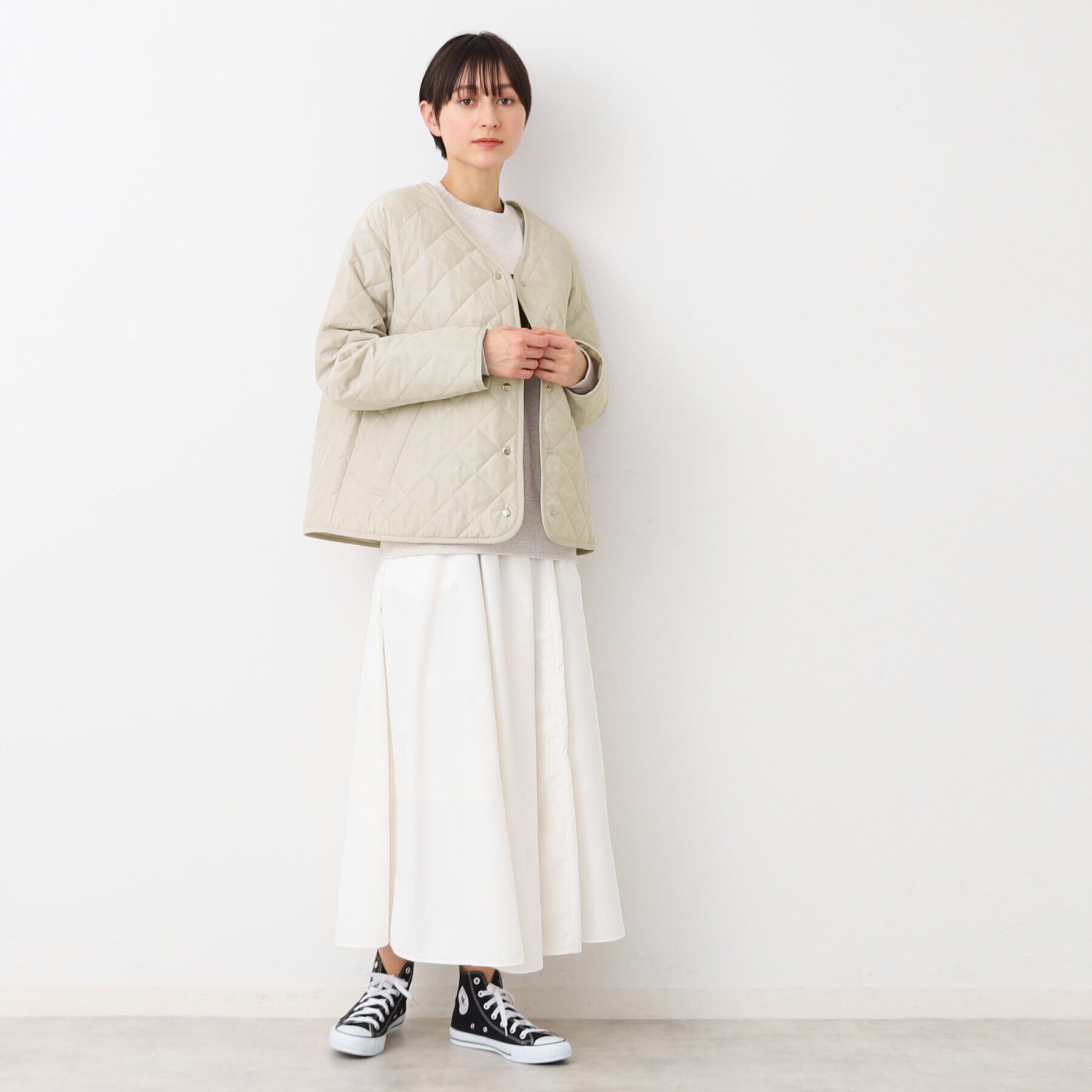 Dessin「Vネックキルトジャケット」|ブルゾン・スタジャン|