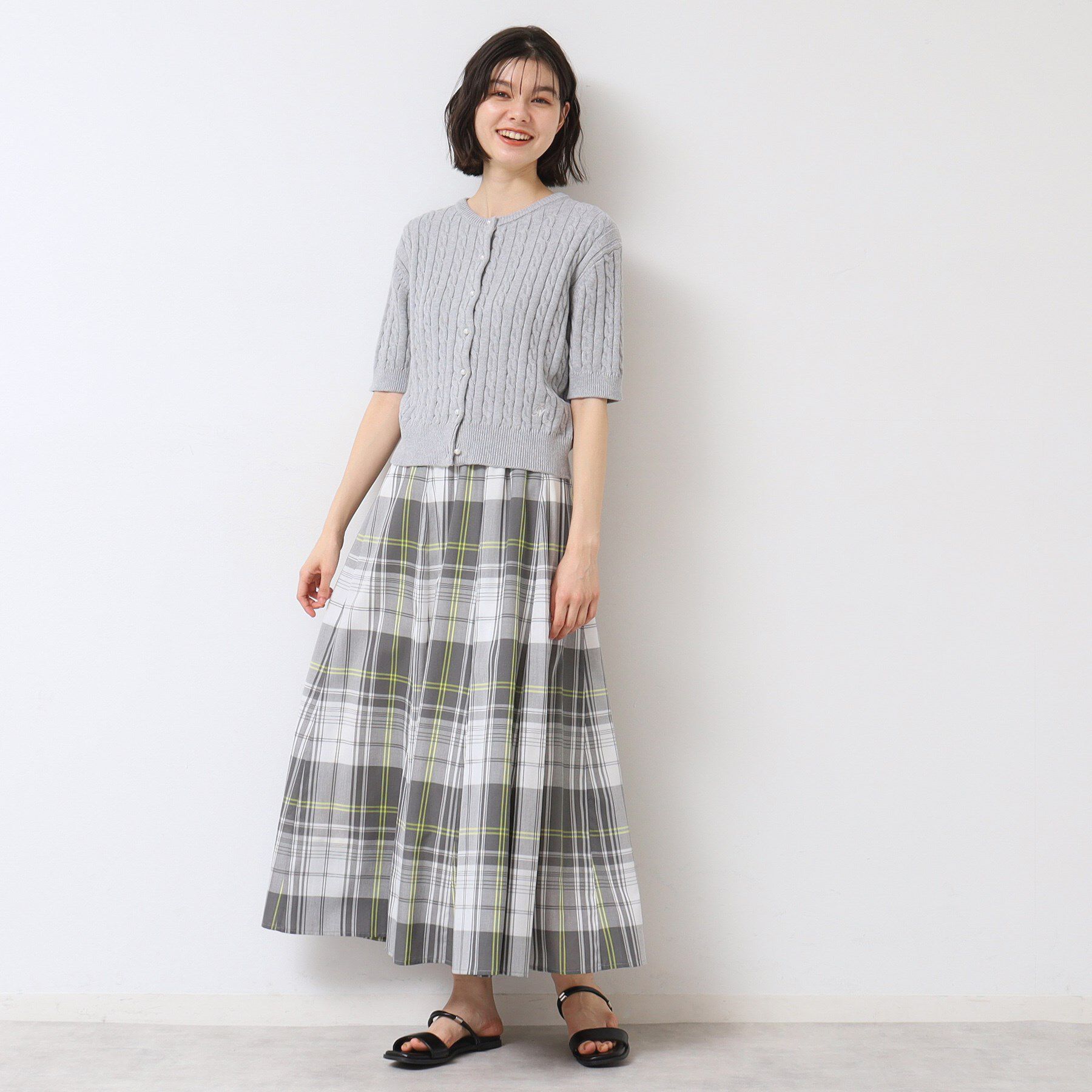 Dessin「【ウエストゴム・洗える】映えチェック柄スカート（XS～L）」|スカート|