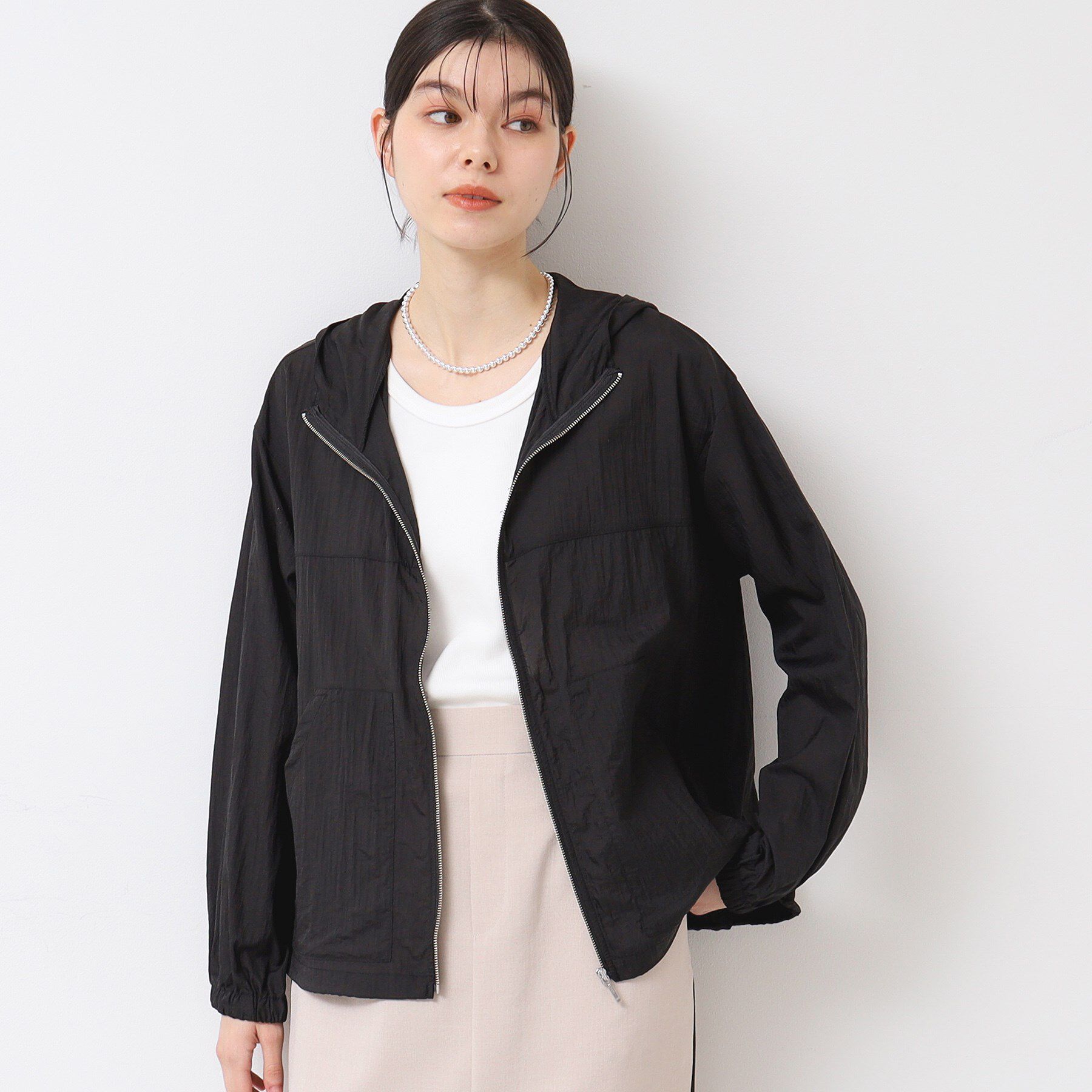 Dessin「【洗える】フーデットシアーブルゾン（S～L）」|ブルゾン・スタジャン|ブラック(019)