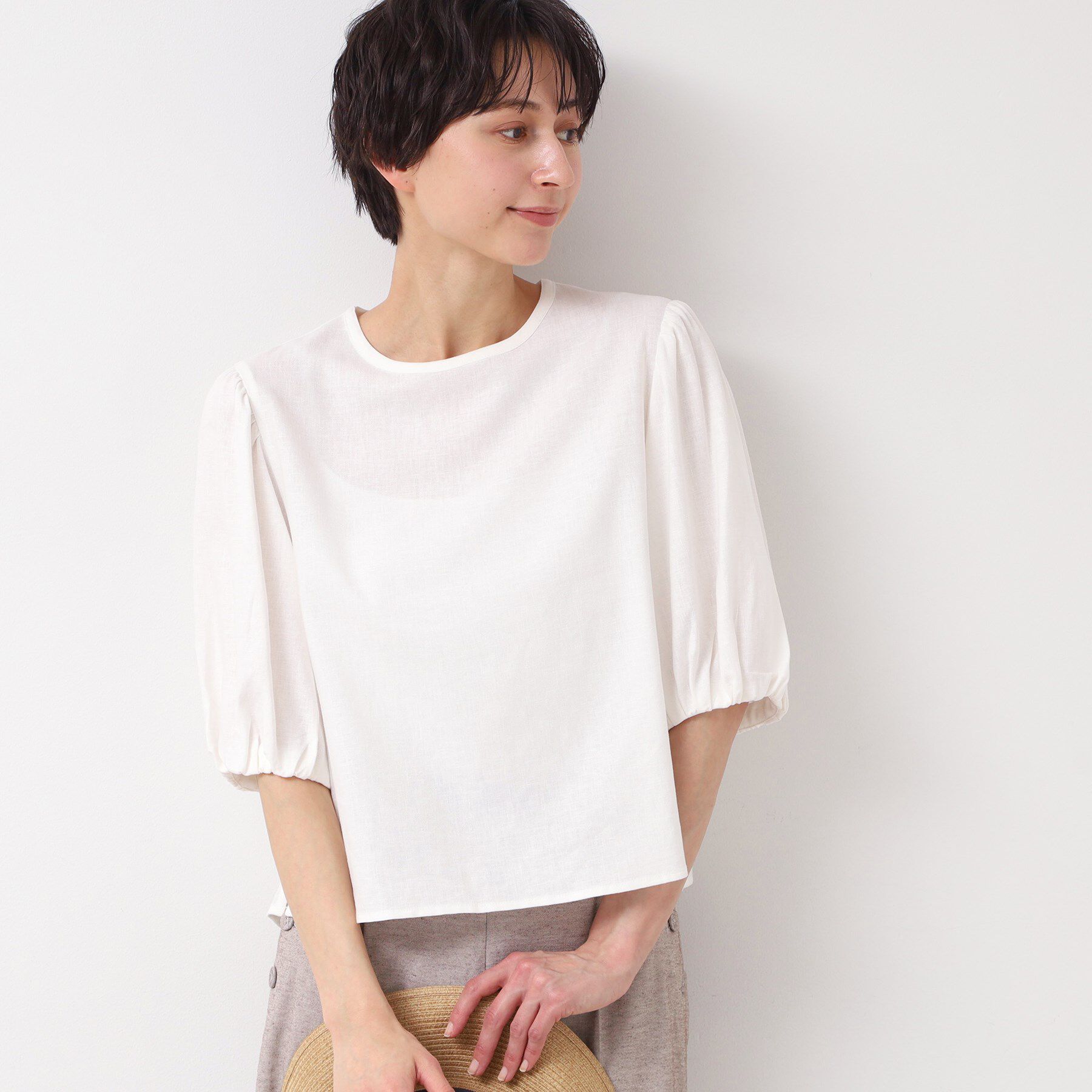 Dessin「【洗える】パフスリーブブラウス（XS～L）」|シャツ・ブラウス|