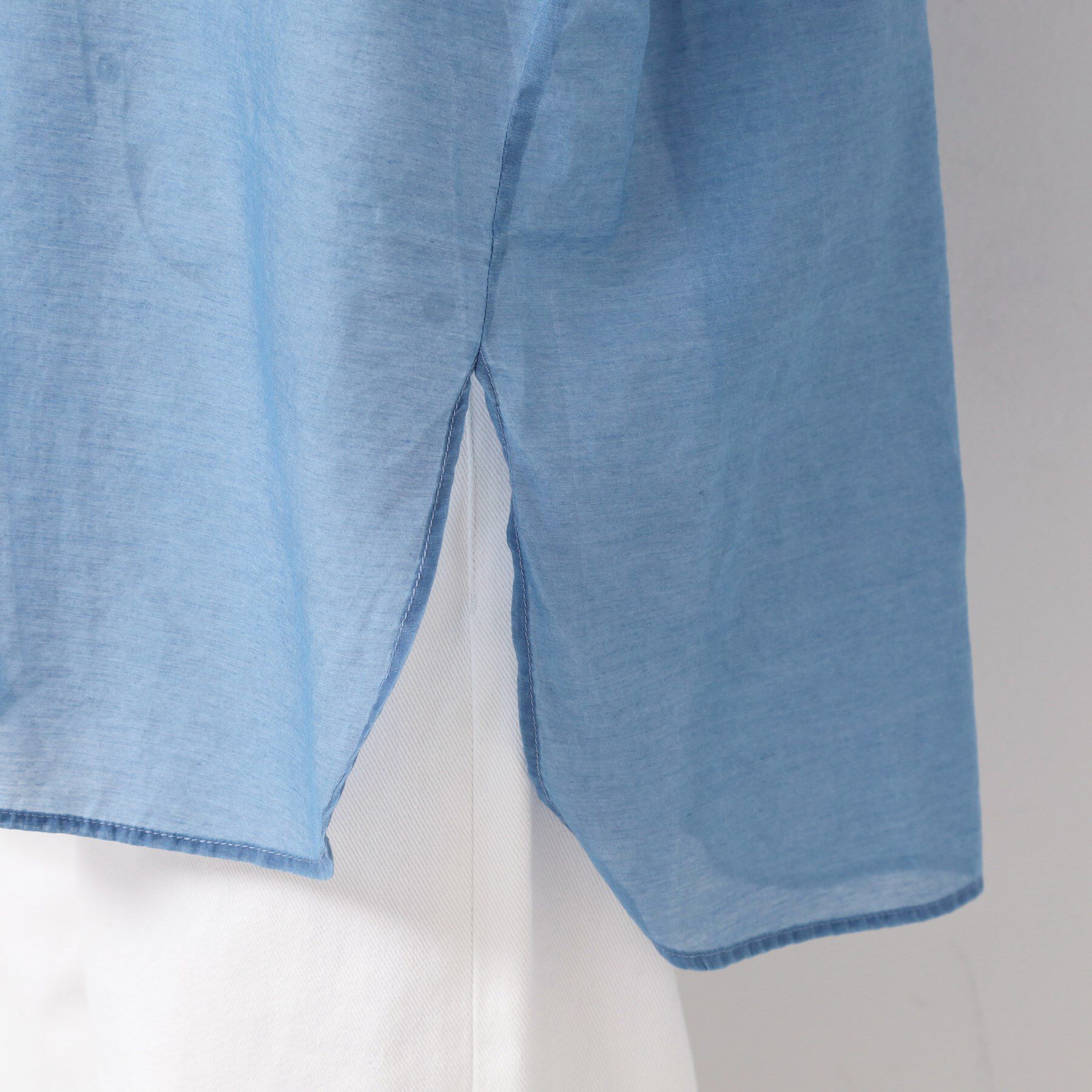 Dessin「【洗える】シアーデニムシャツ」|シャツ・ブラウス|