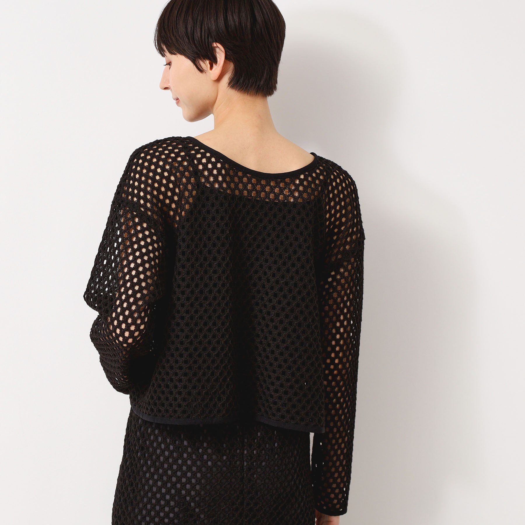 Dessin「【2WAY・セットアップ可能・洗える】メッシュレース」|カーディガン|