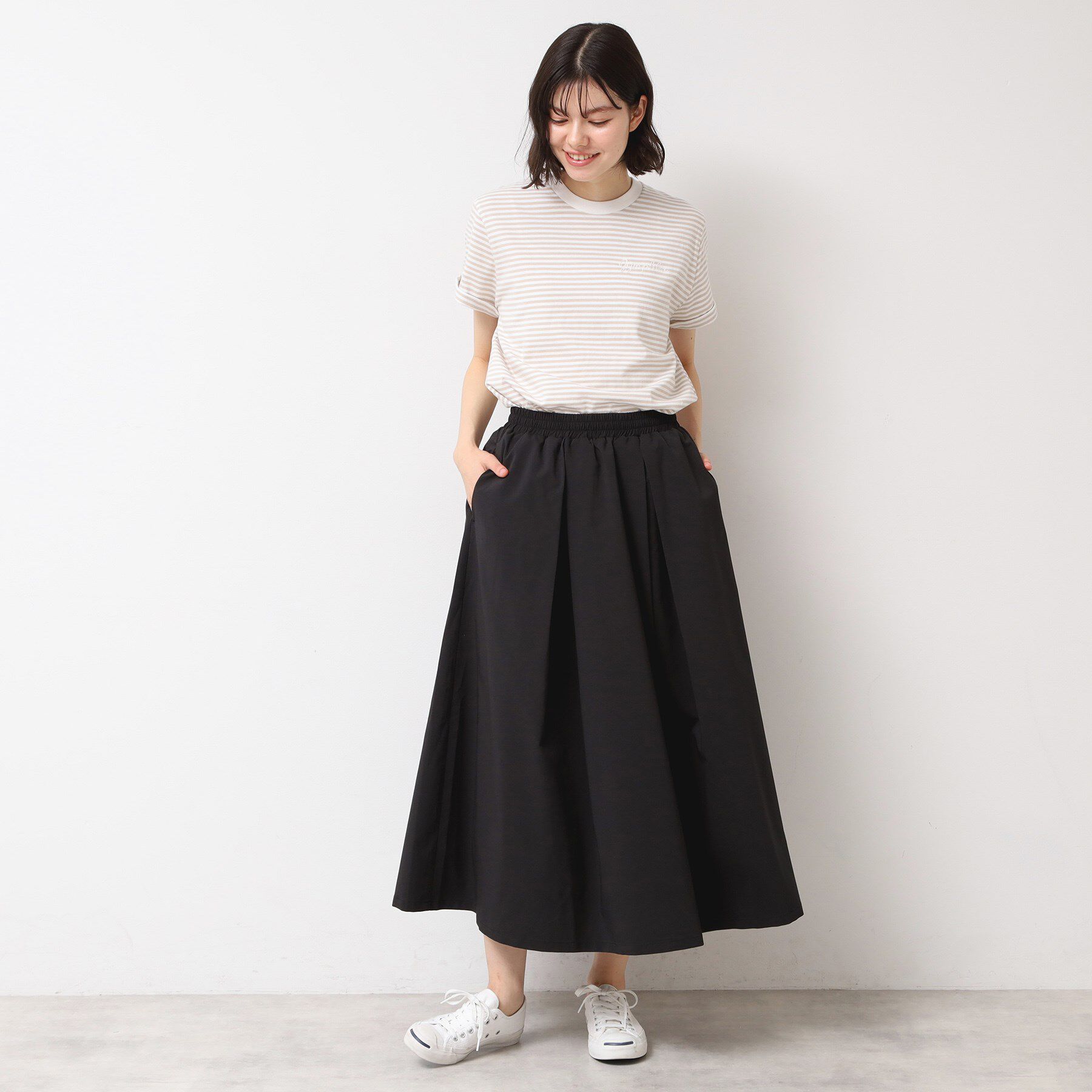 Dessin「【撥水・セットアップ可能・ウエストゴム】フレアースカート」|スカート|