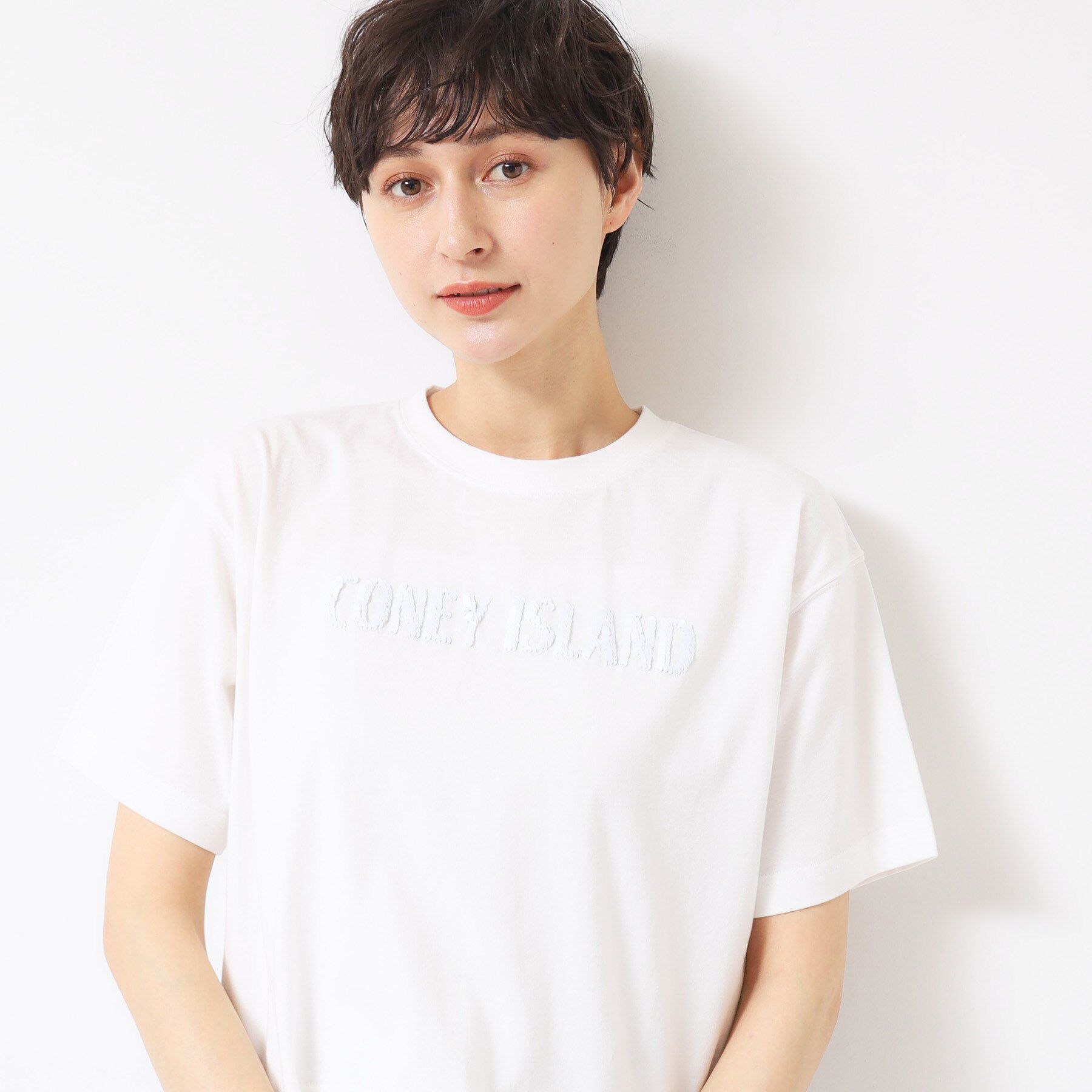 Dessin「【洗える】スパンコールロゴTシャツ（XS～L）」|Tシャツ・カットソー|