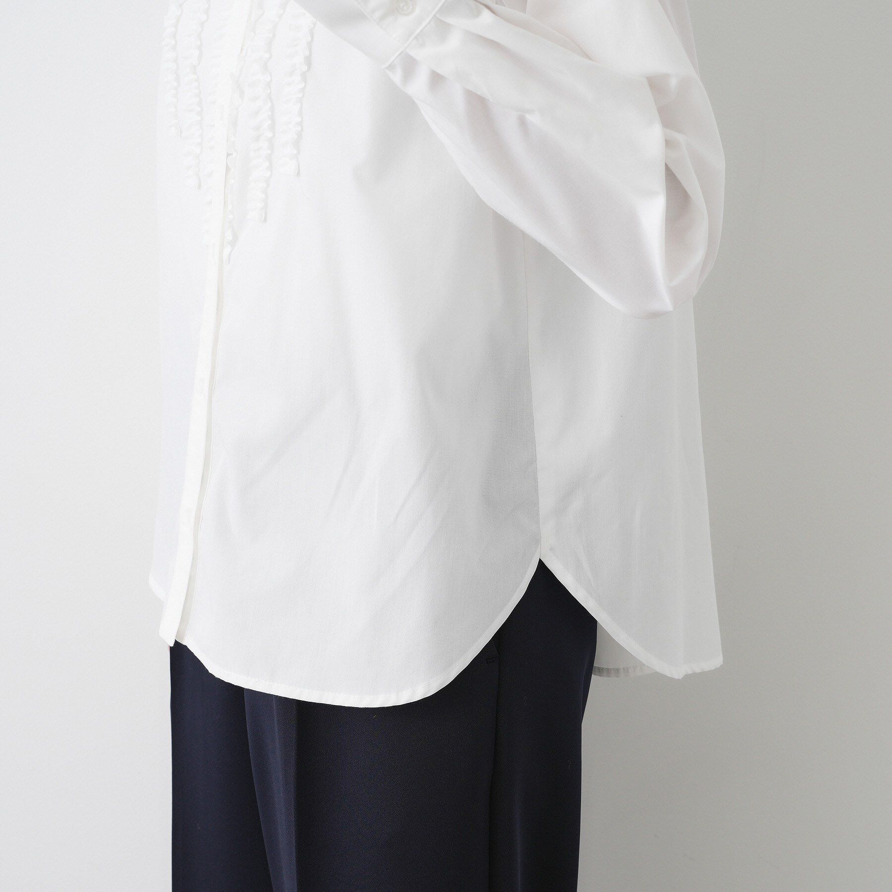 Dessin「【入卒/セレモニー/洗える】フロントフリルネックブラウス」|シャツ・ブラウス|