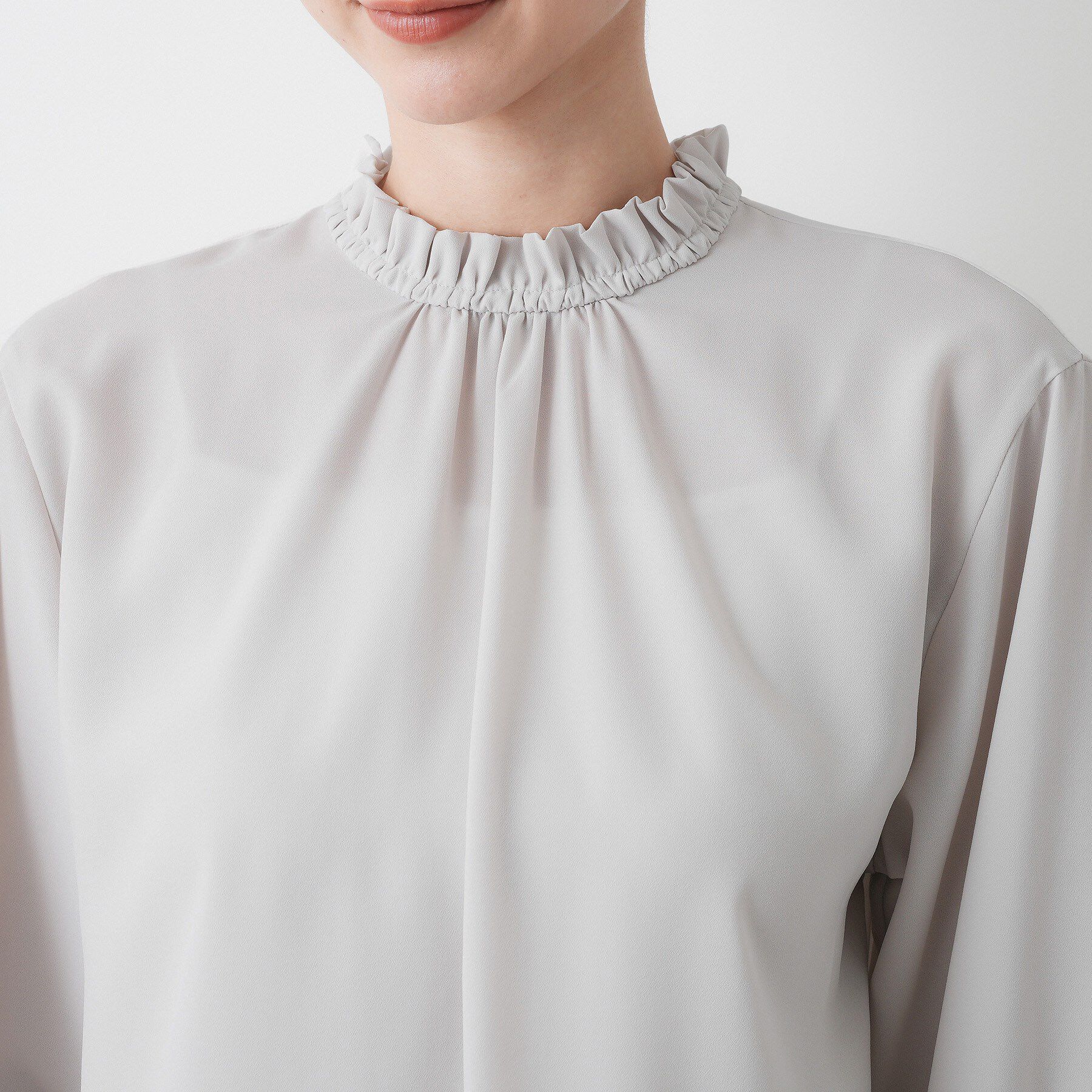 Dessin「【入卒/セレモニー/洗える】フリルネックブラウス」|シャツ・ブラウス|