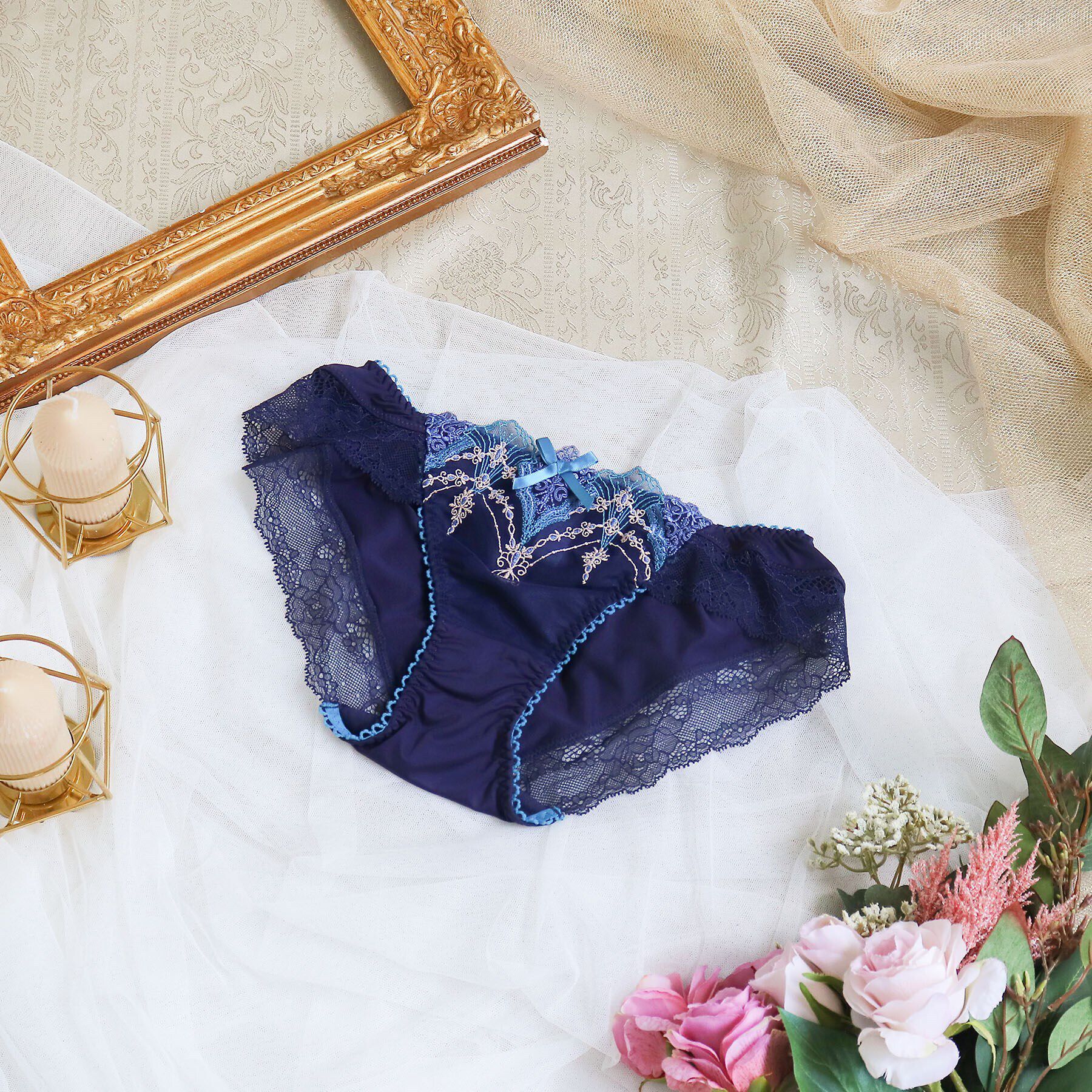 Risa Magli「シェール ノーマルショーツ」|インナー|ネイビー(094)