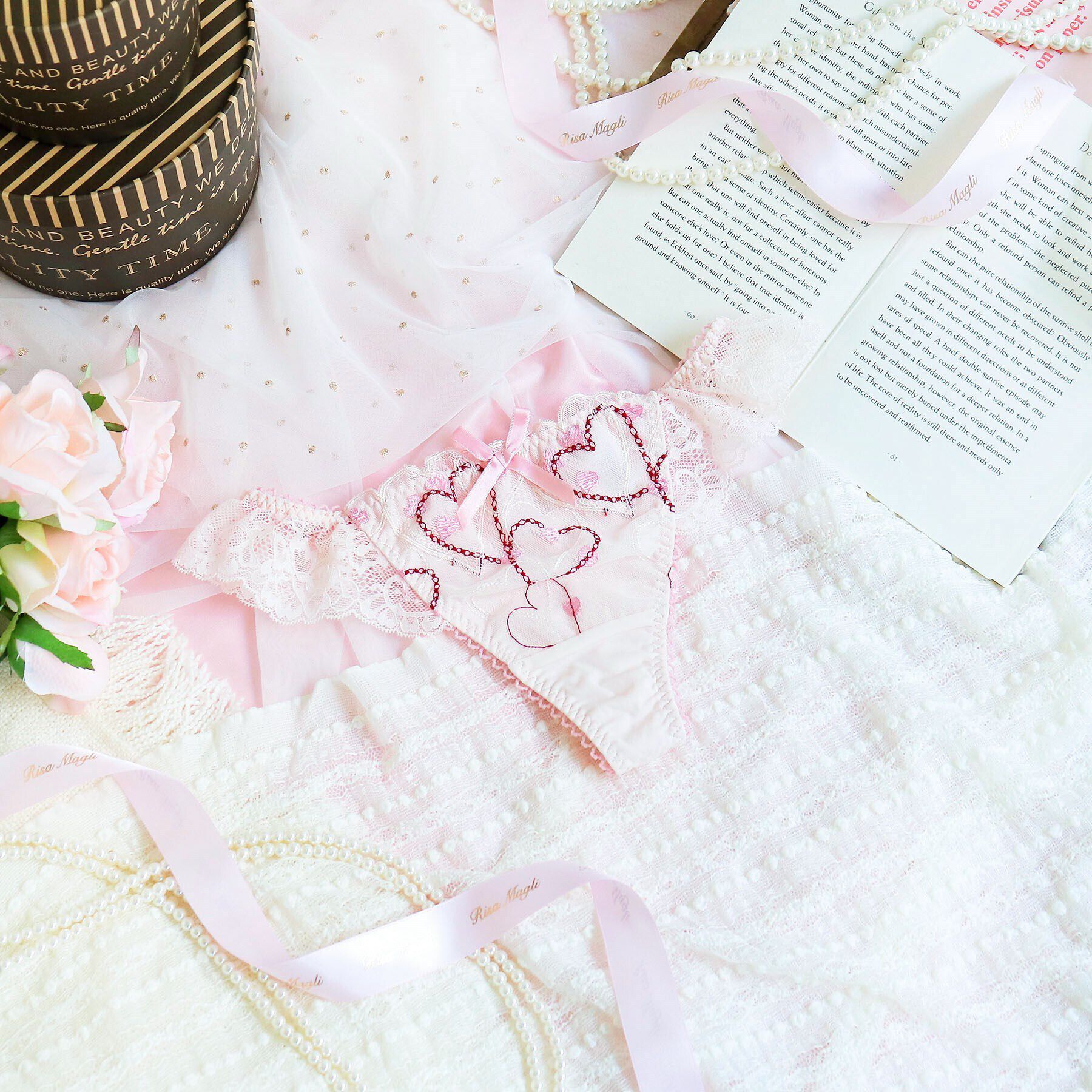 Risa Magli「ジアン Tバックショーツ」|インナー|ピンク(071)