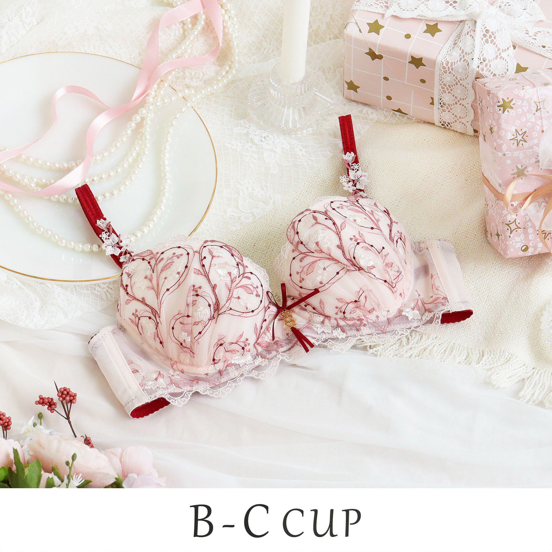 Risa Magli「フローチェ ブラジャー (B-C) ＜Sweet Rich（スウィートリッチ）＞」|インナー|ピンク(071)