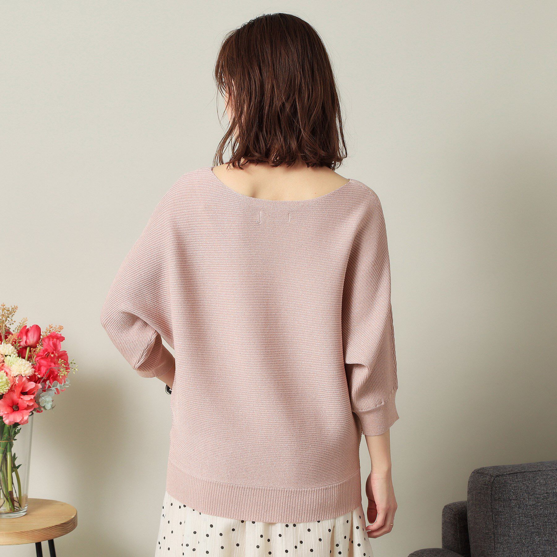 ITS&rsquo;DEMO「【UVケア／アンチピリング／洗濯機OK】ラメリブドルマンニット」|ニット・セーター|