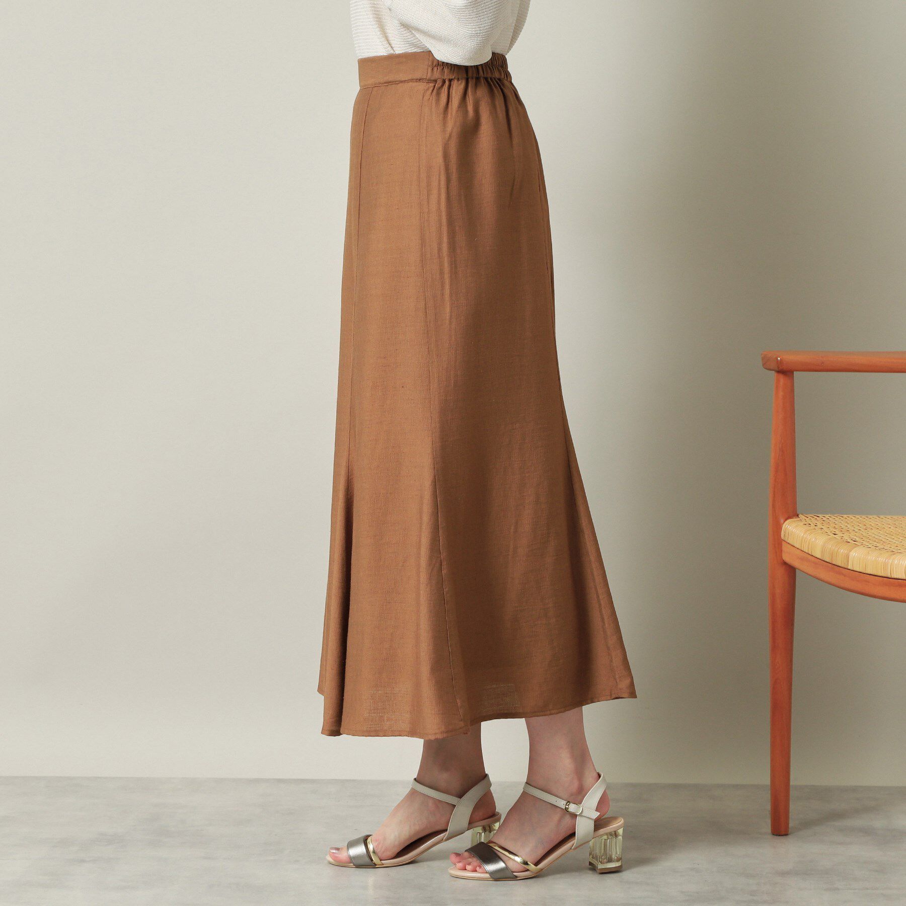 ITS&rsquo;DEMO「【ウエストゴム／洗濯機OK】リネン混マーメイドスカート」|スカート|