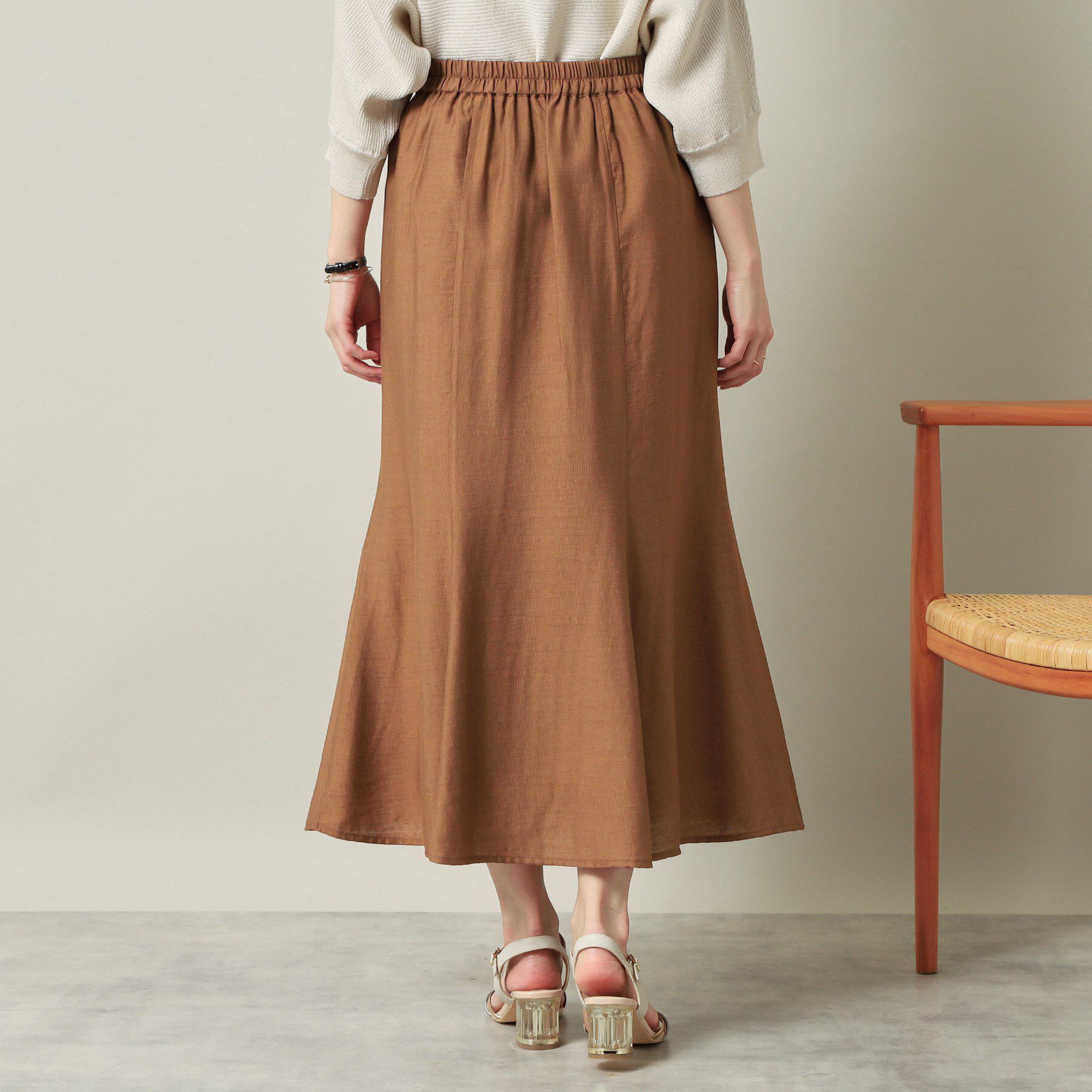 ITS&rsquo;DEMO「【ウエストゴム／洗濯機OK】リネン混マーメイドスカート」|スカート|
