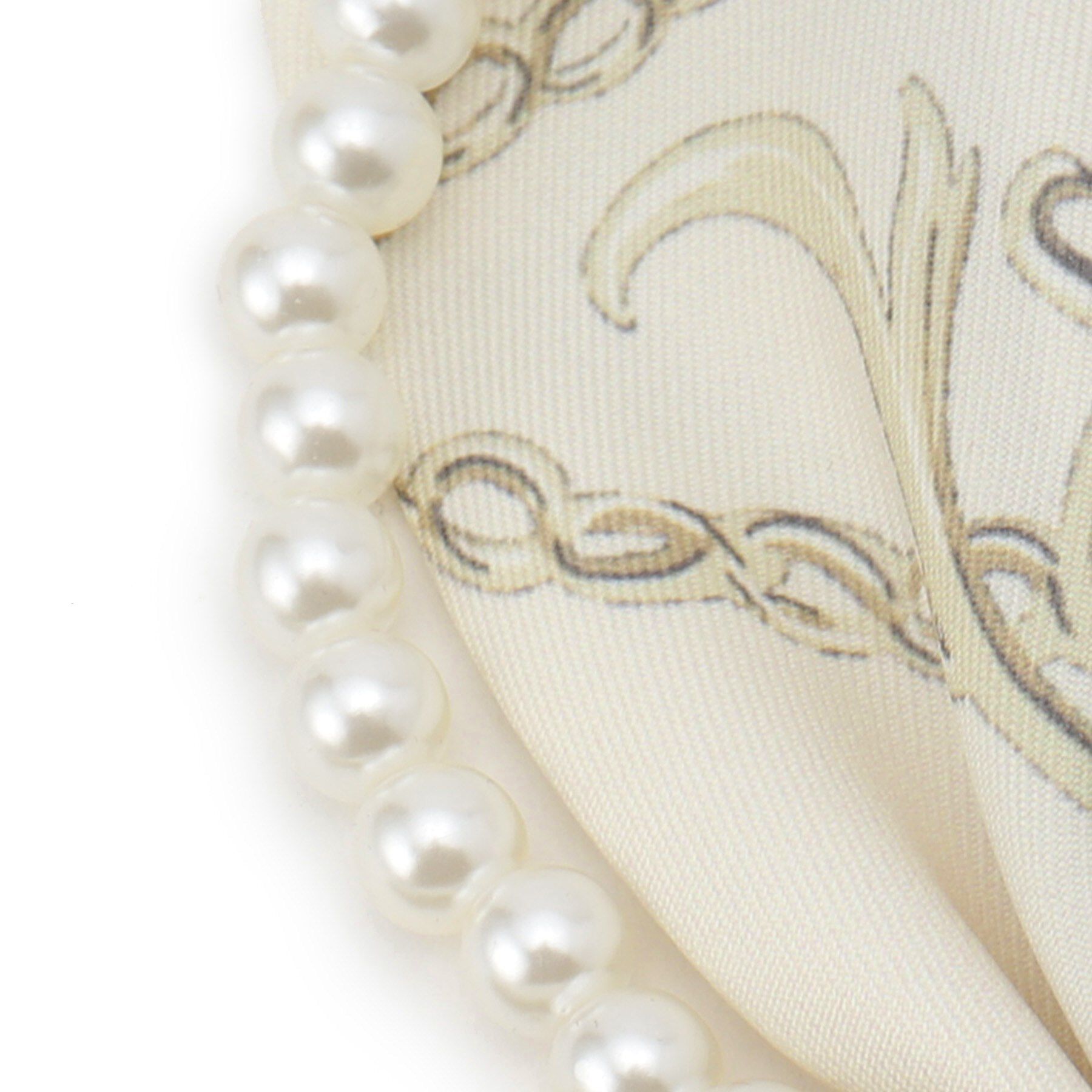 ITS&rsquo;DEMO「【簡単着脱／手洗い可】パール調付マグネットスカーフ」|バンダナ・スカーフ|