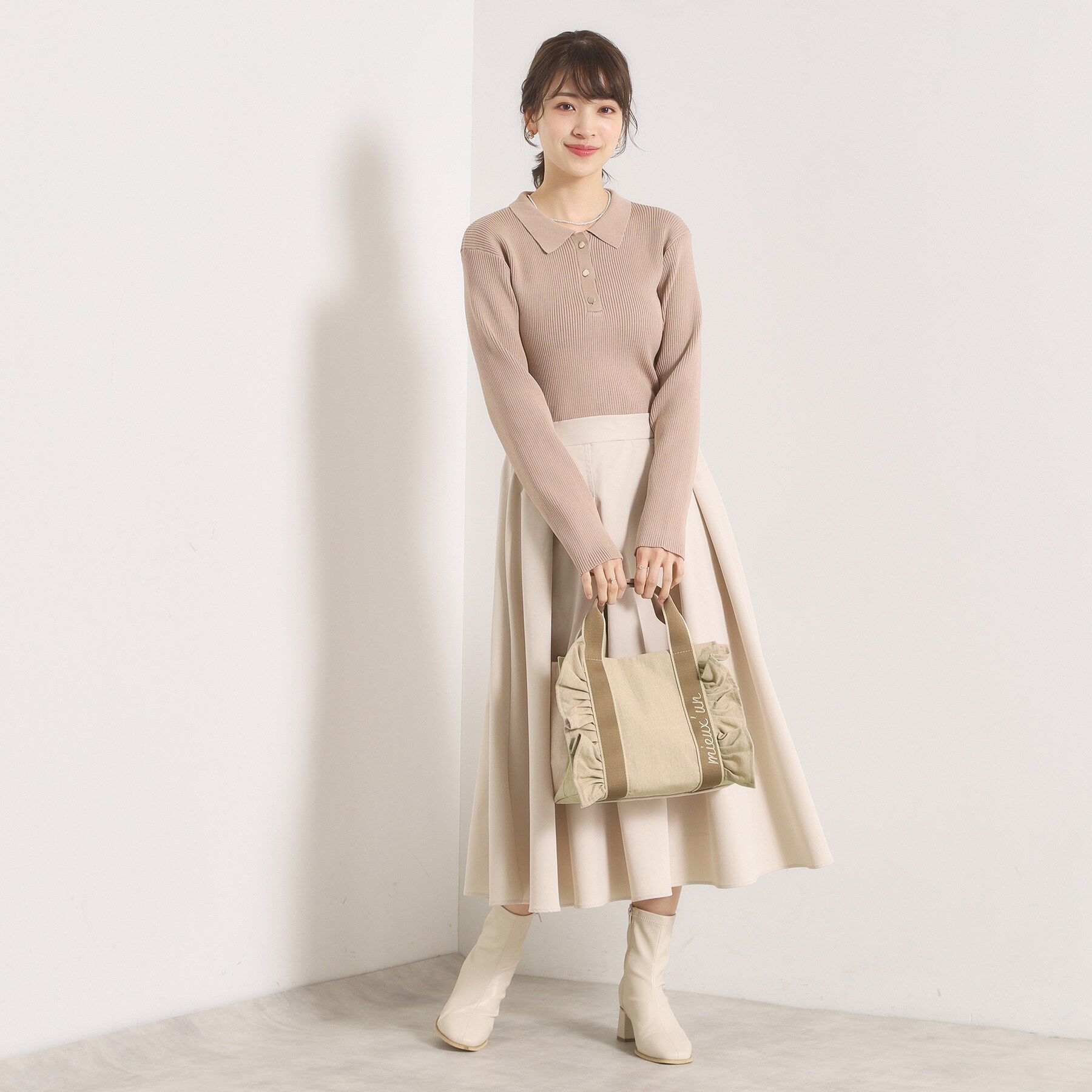 ITS&rsquo;DEMO「フリルテープミニトート」|ハンドバッグ|