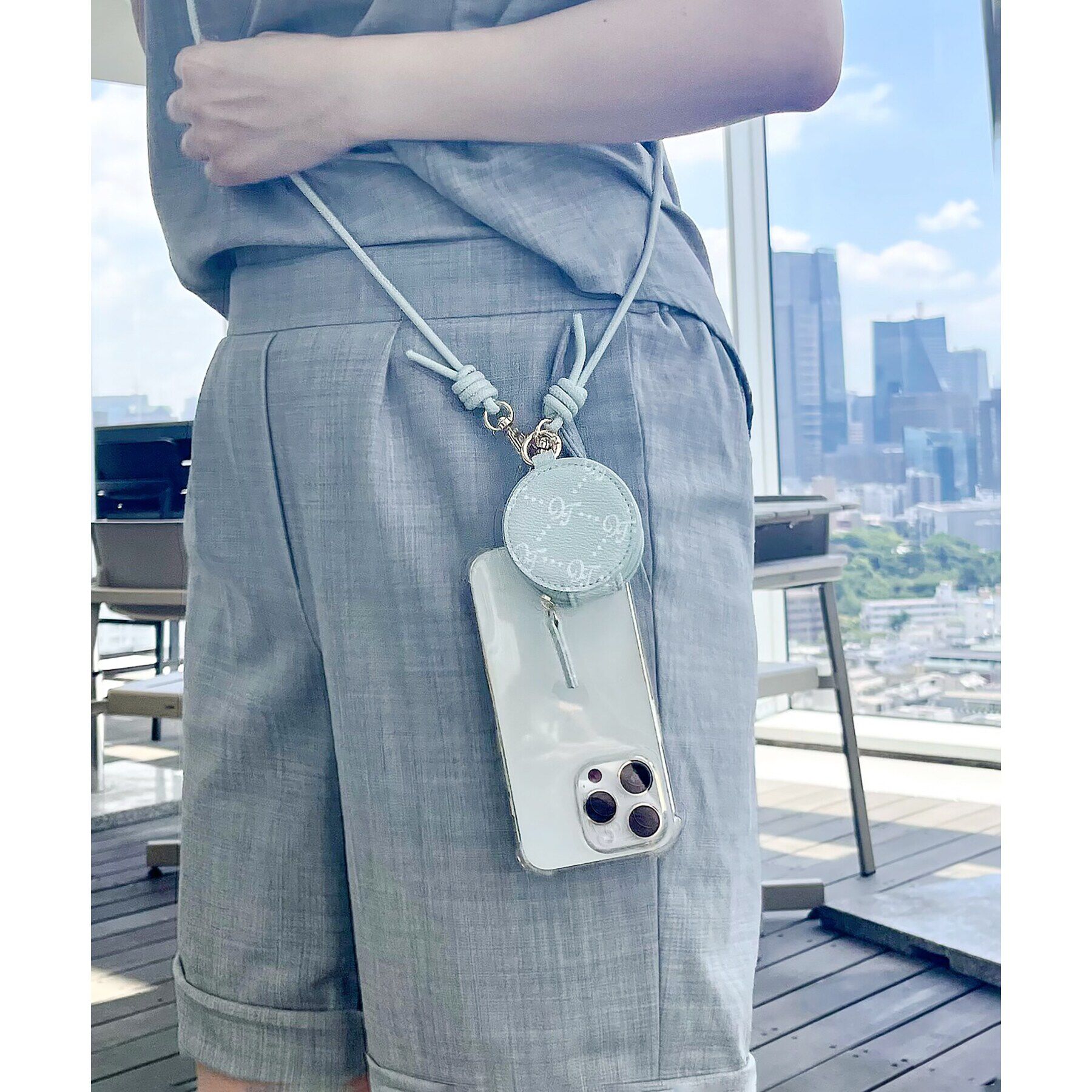 Grandedge「ポーチ付きスマホショルダー」|ストラップ|