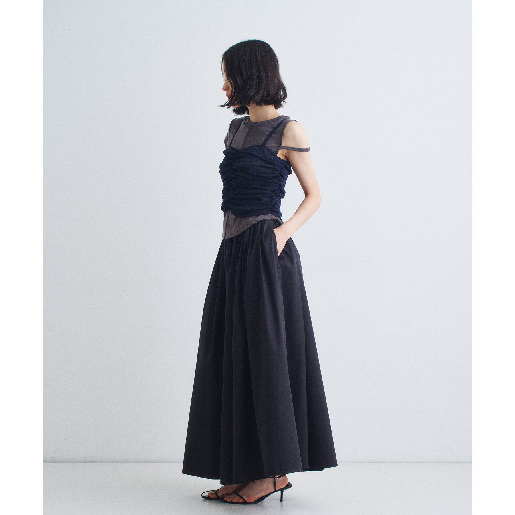 CODE A「tulle dot bustier」|ベスト・ジレ|