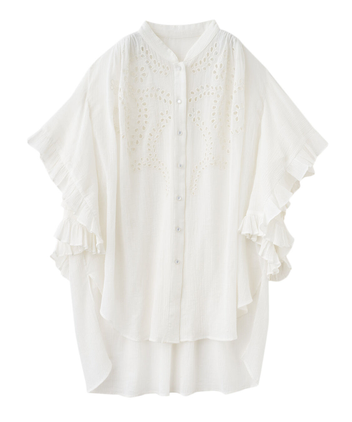 COCO DEAL「エンブロイダリーフリルスリーブブラウス」|シャツ・ブラウス|オフ