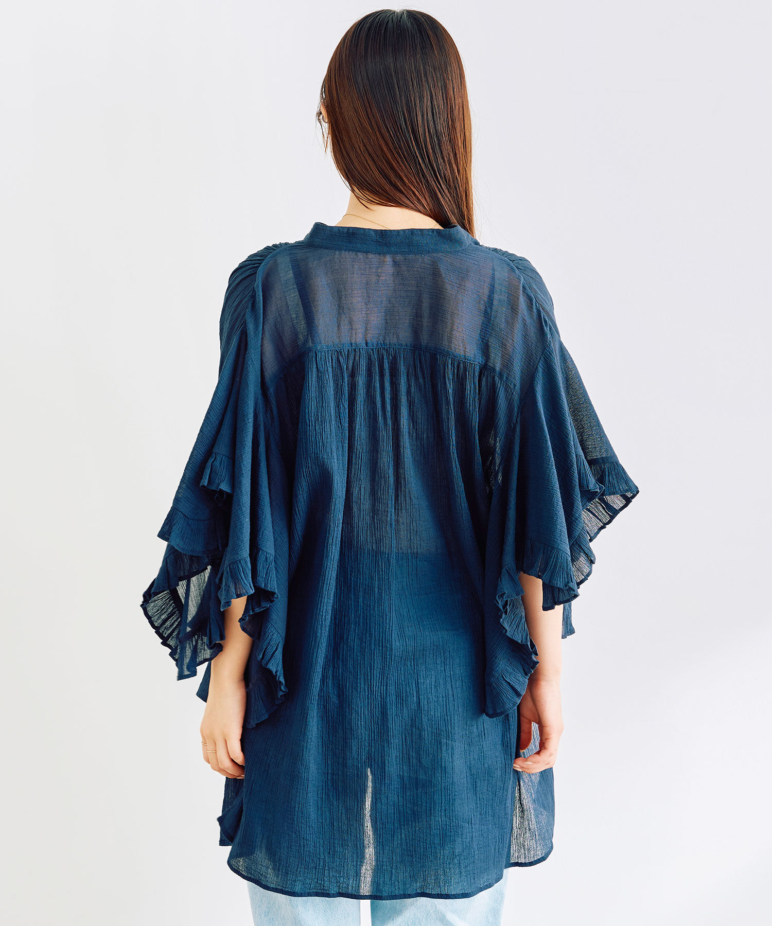 COCO DEAL「エンブロイダリーフリルスリーブブラウス」|シャツ・ブラウス|