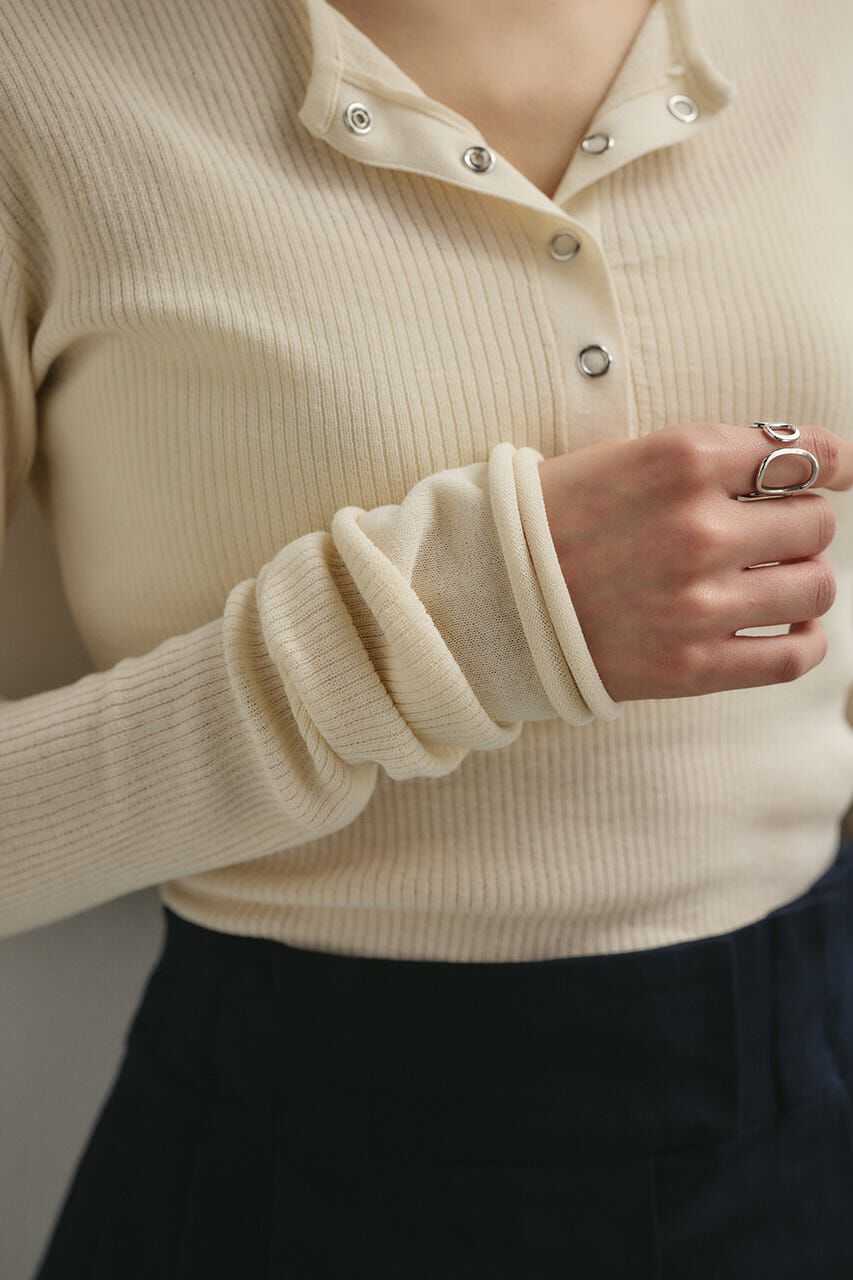 STYLEMIXER「ヘンリーネックシアーニット」|ニット・セーター|