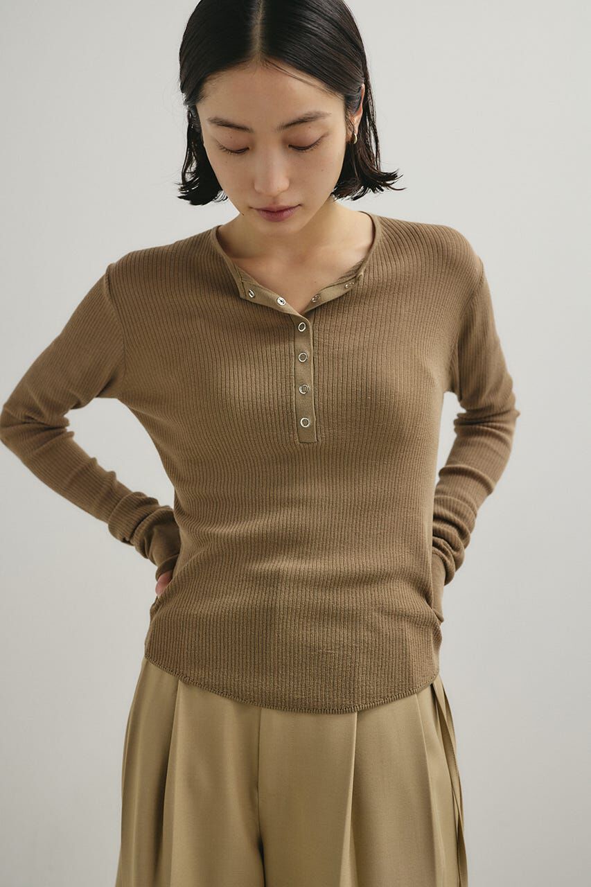 STYLEMIXER「ヘンリーネックシアーニット」|ニット・セーター|