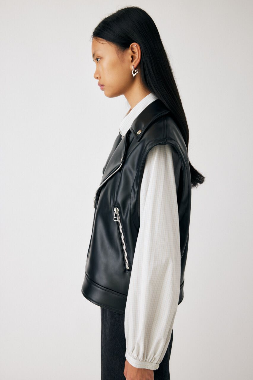 MOUSSY「FAUX LEATHER DETACHABLE ジャケット」|その他|