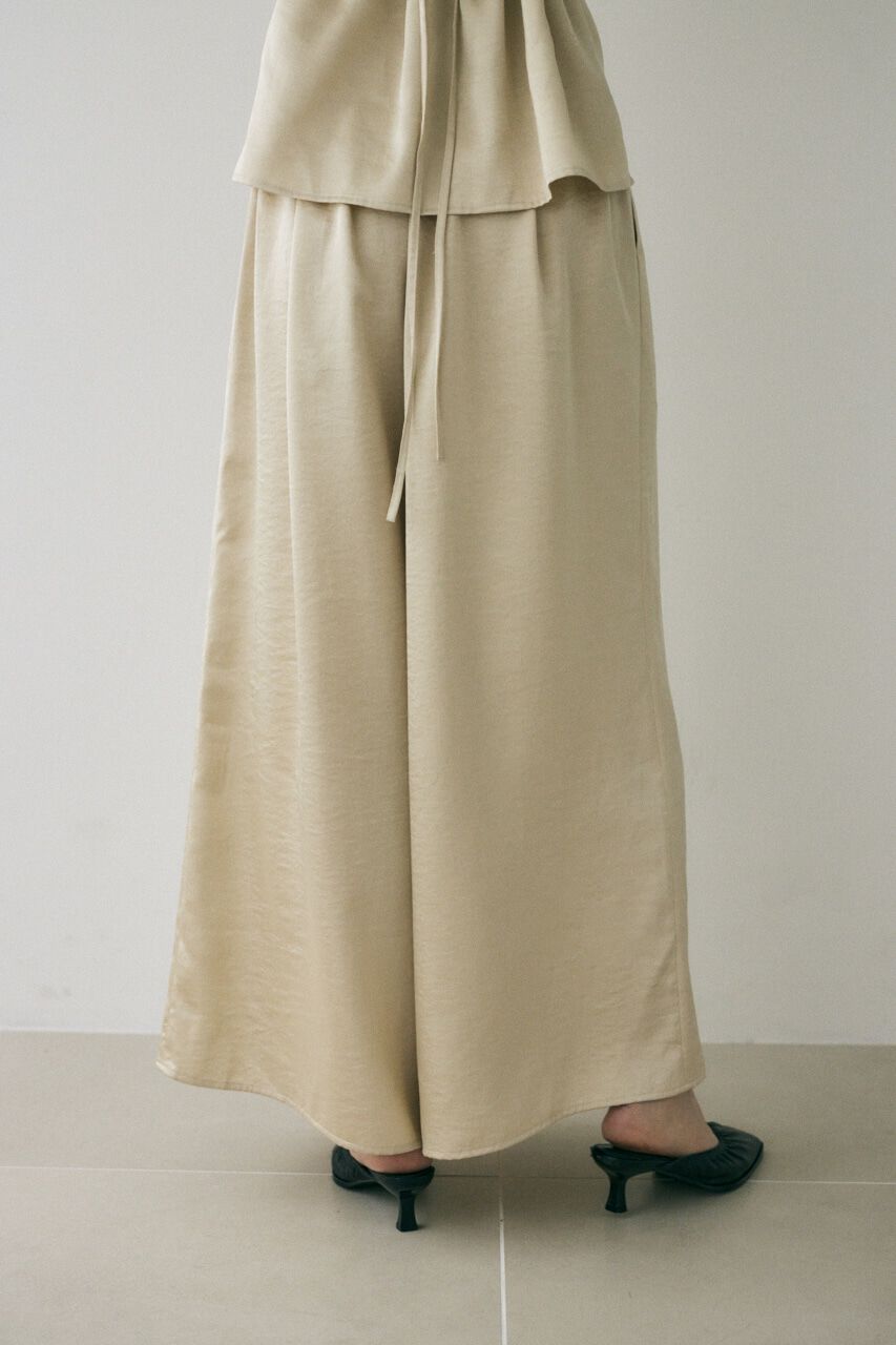 MOUSSY「リサイクルポリエステル使用　フレア分量たっぷりのサテンパンツ」|その他|