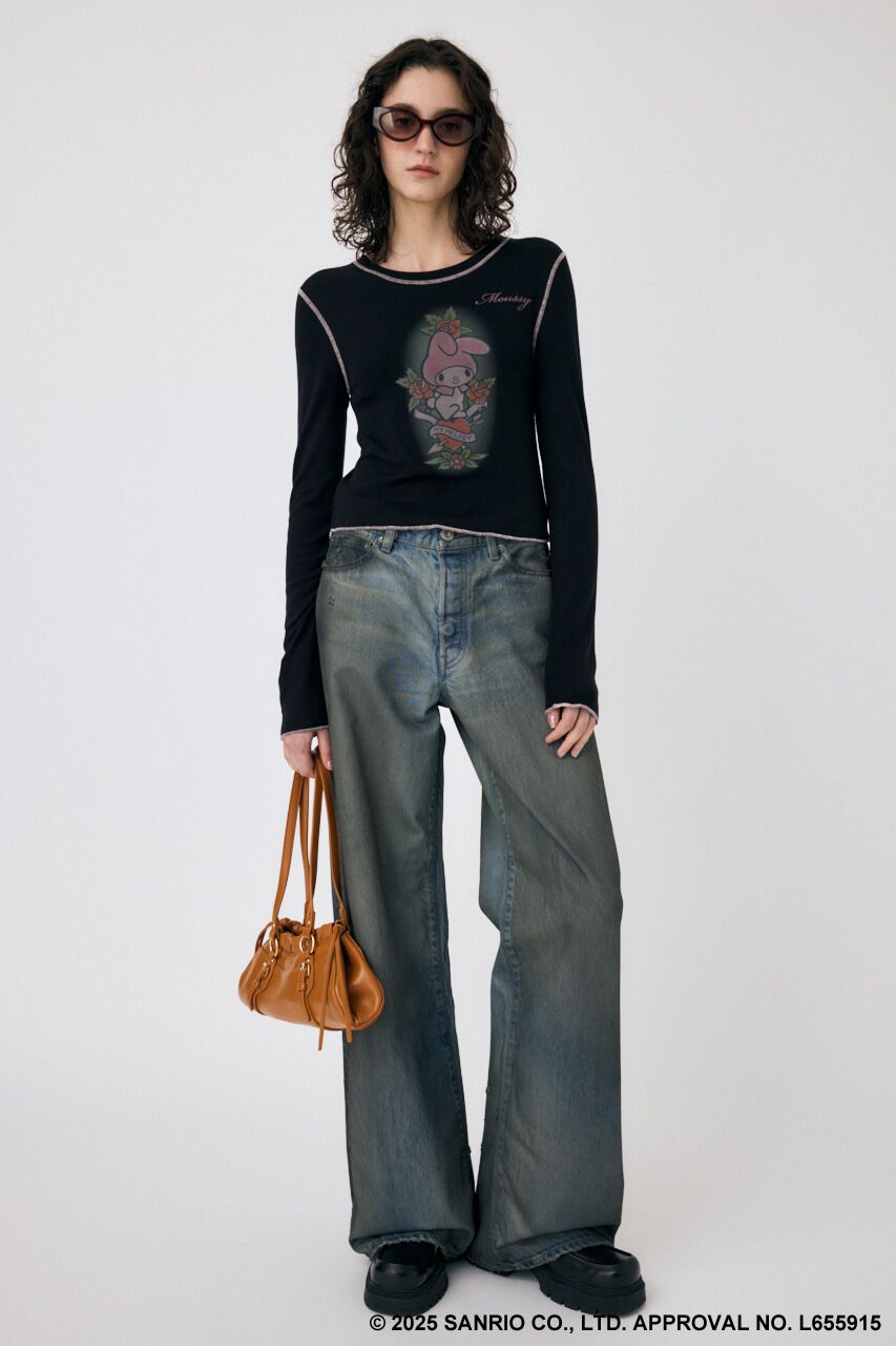 MOUSSY「MIDRISE RUSTER バギーデニム」|デニム|