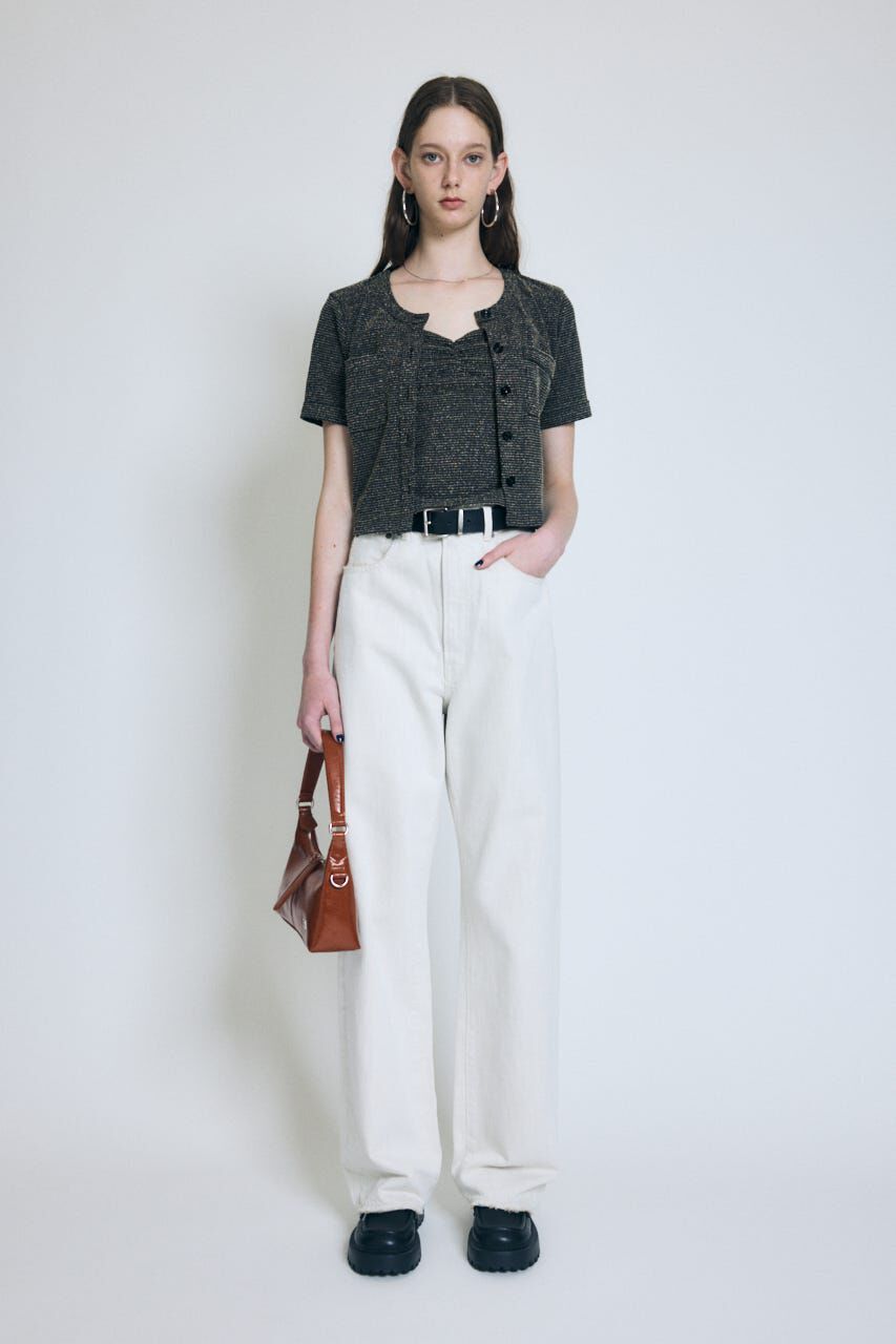 MOUSSY「HW WHT LOOSE STRAIGHT」|デニム|