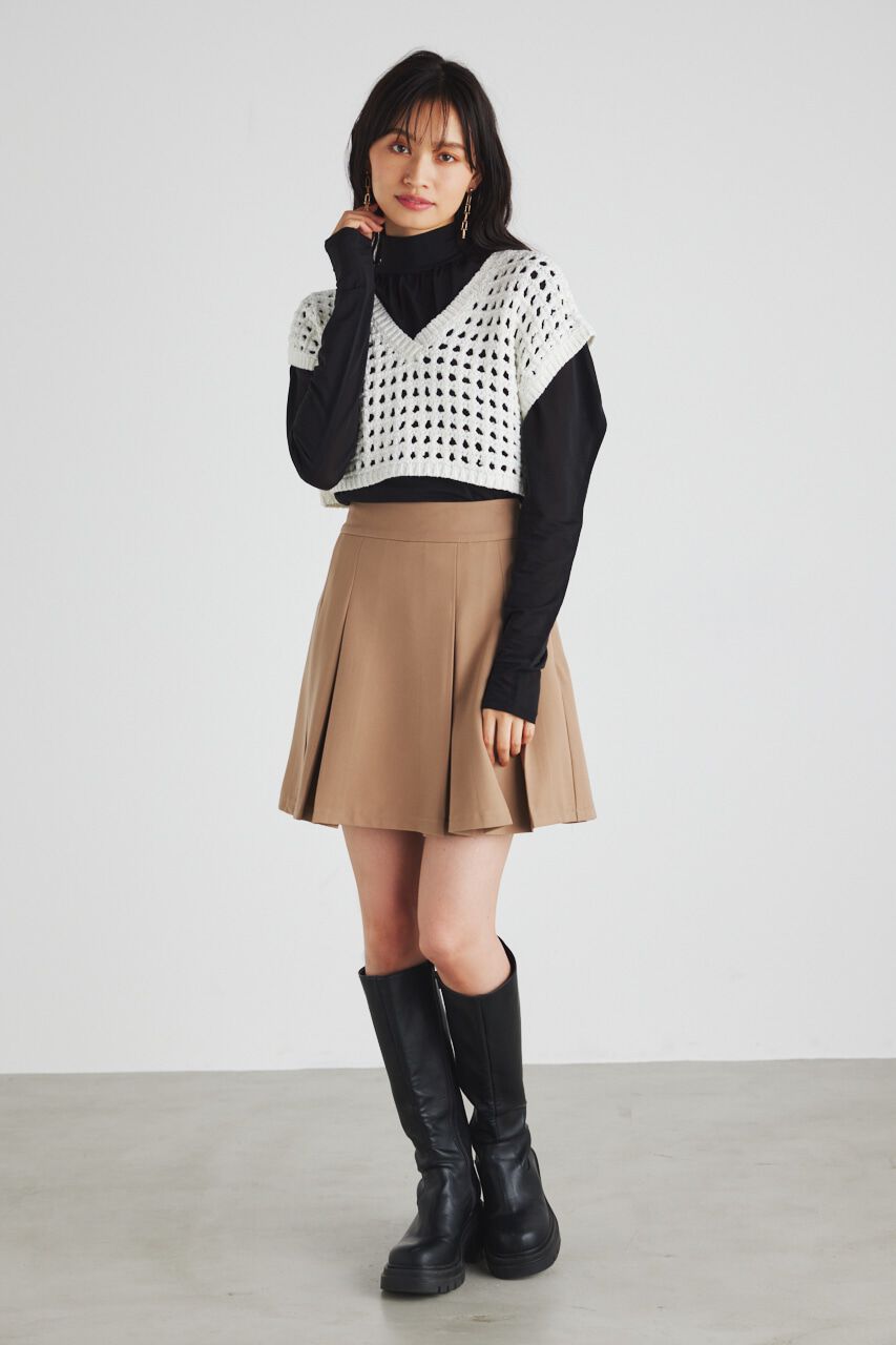 rienda「クロップドベストKnit TOP」|ニット・セーター|