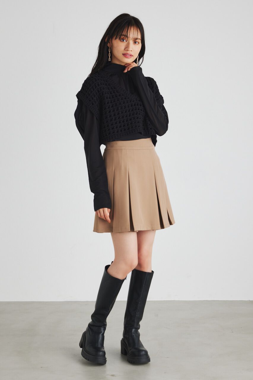 rienda「クロップドベストKnit TOP」|ニット・セーター|