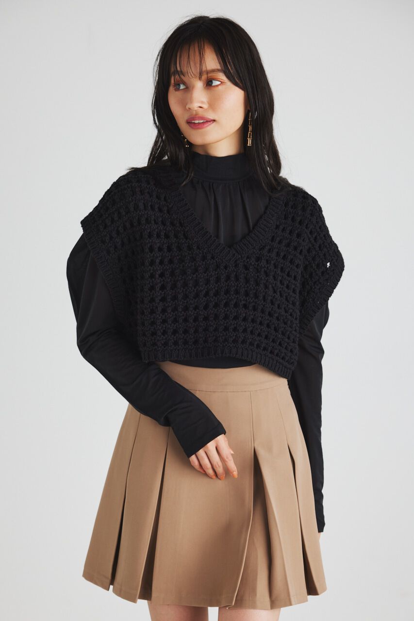 rienda「クロップドベストKnit TOP」|ニット・セーター|