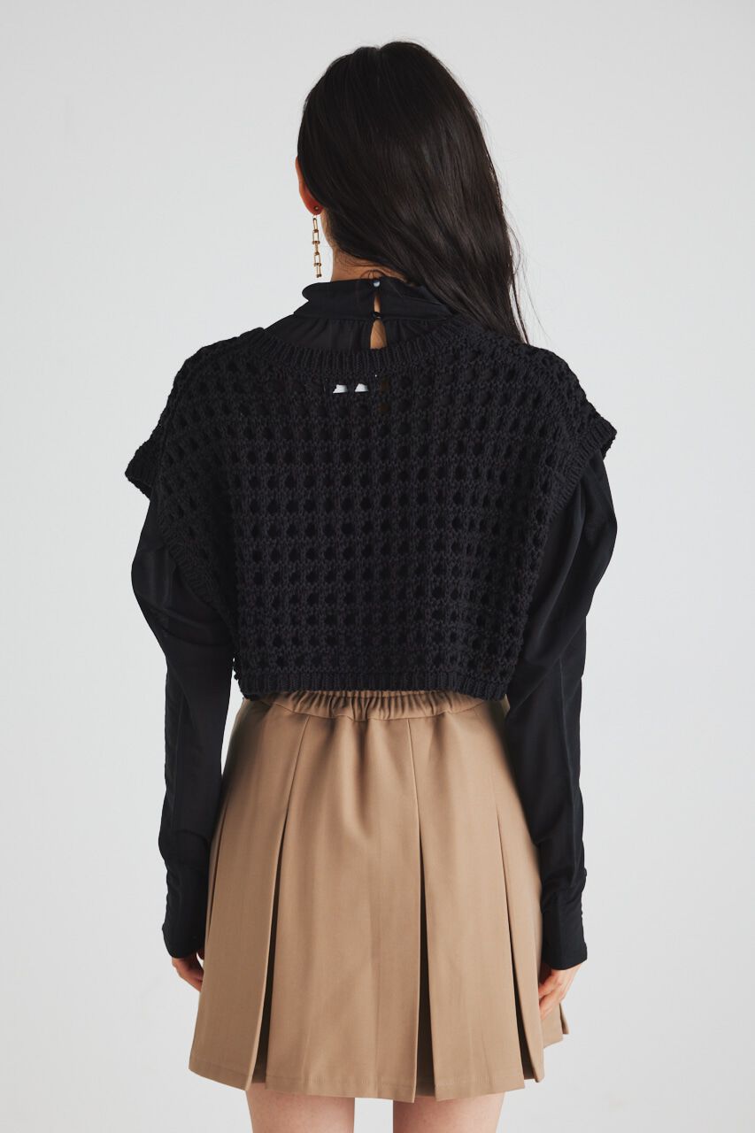 rienda「クロップドベストKnit TOP」|ニット・セーター|