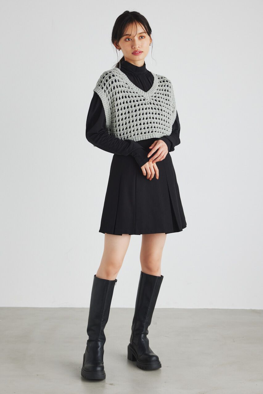 rienda「クロップドベストKnit TOP」|ニット・セーター|