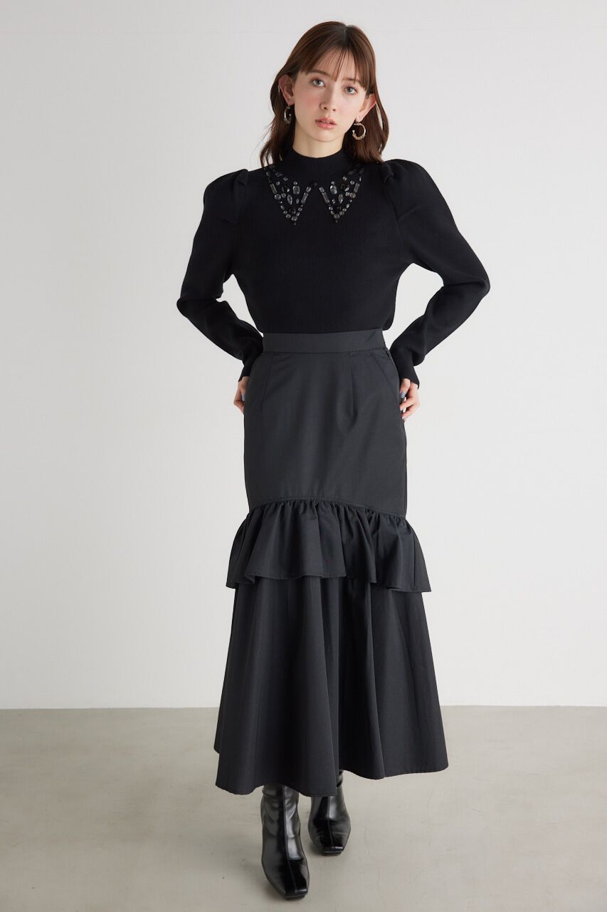 rienda「ビジューカラーKnit TOP」|ニット・セーター|