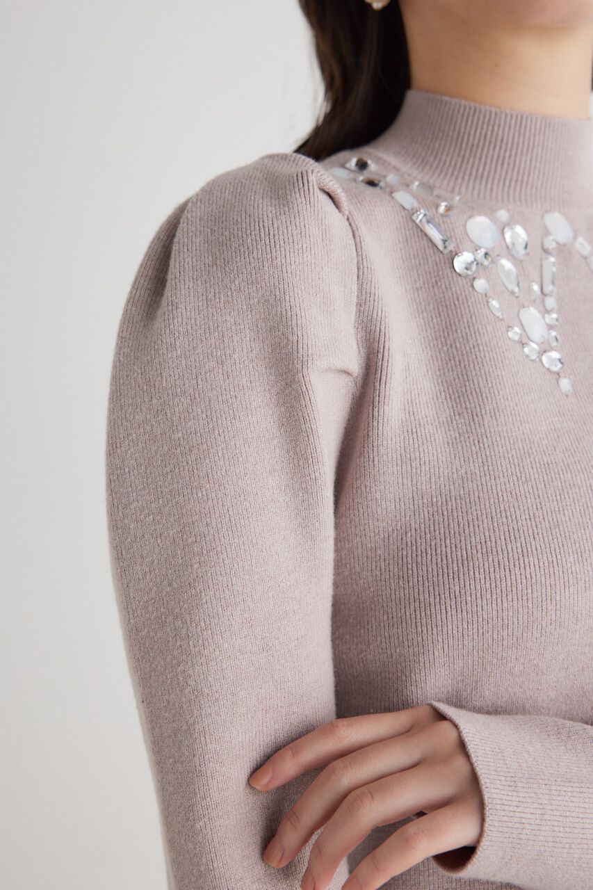 rienda「ビジューカラーKnit TOP」|ニット・セーター|