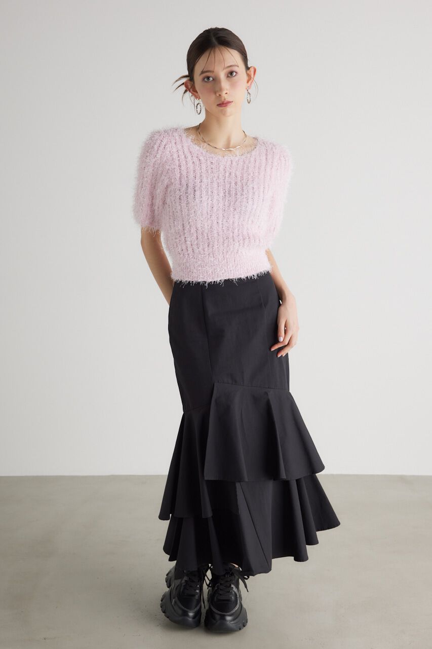 rienda「コンパクトシアーシャギーknitTOP」|ニット・セーター|