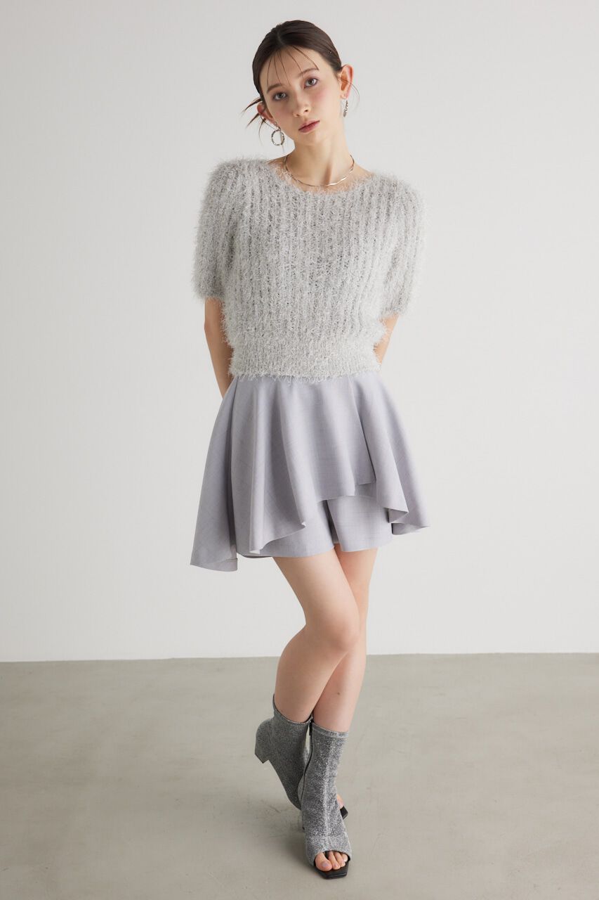 rienda「コンパクトシアーシャギーknitTOP」|ニット・セーター|