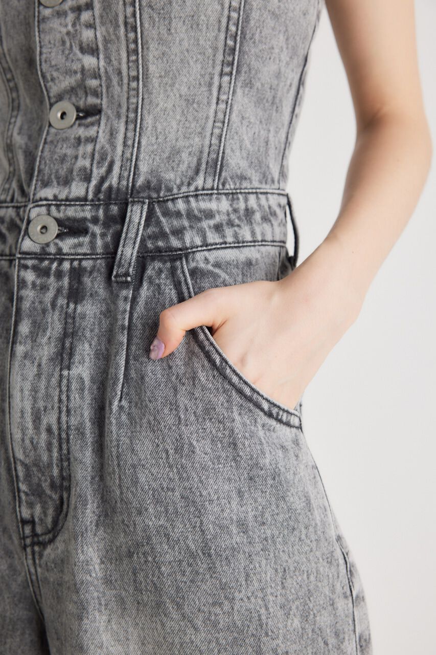 rienda「ビスチェライクDENIMロンパース」|その他|