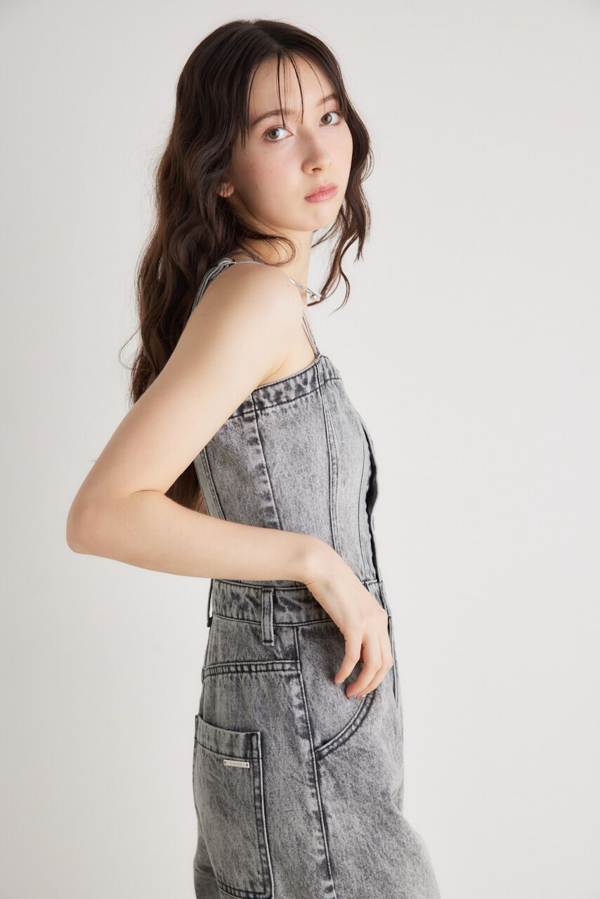 rienda「ビスチェライクDENIMロンパース」|その他|