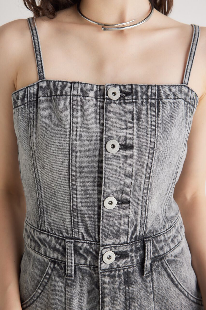 rienda「ビスチェライクDENIMロンパース」|その他|