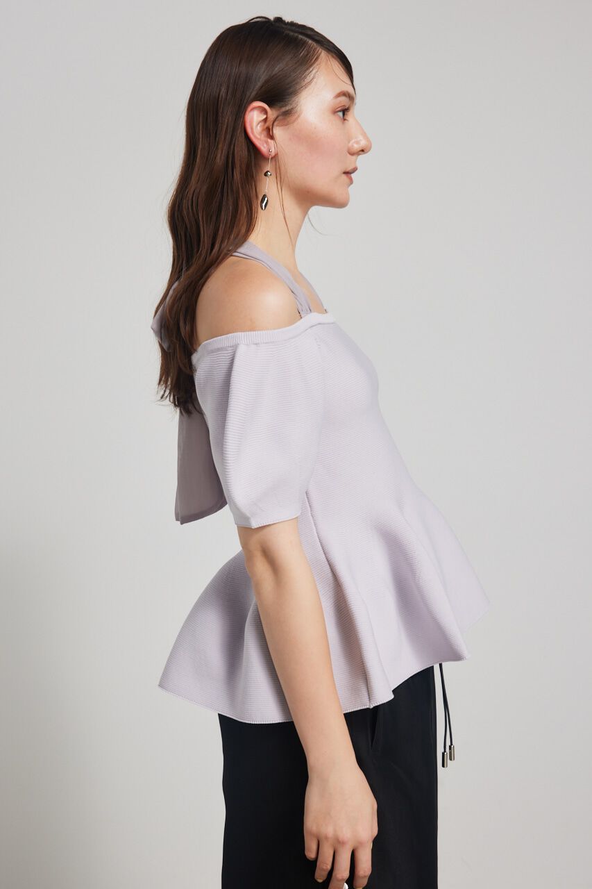 rienda「メニーWAYペプラムKnit TOP」|ニット・セーター|