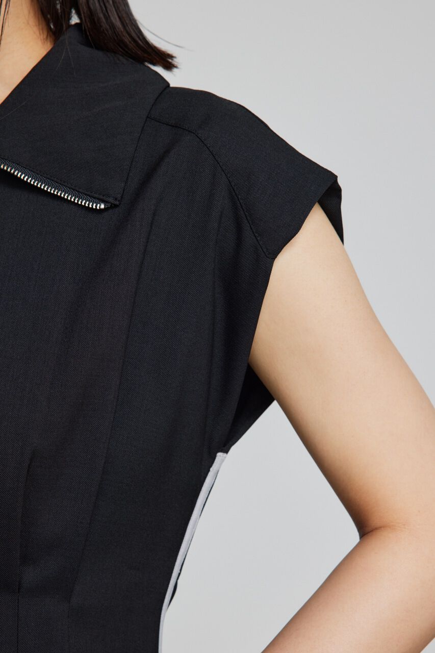 rienda「サイドラインジップフレアワンピース」|ワンピース|