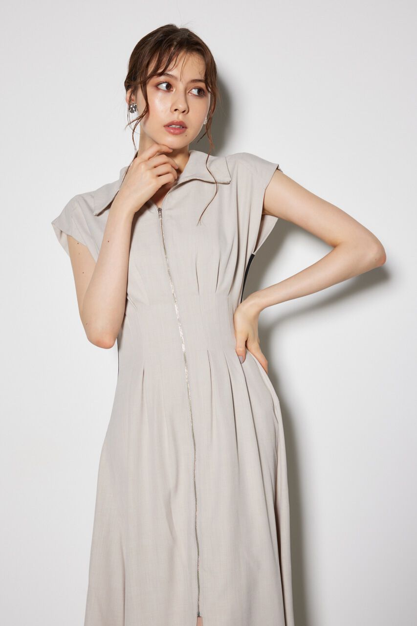 rienda「サイドラインジップフレアワンピース」|ワンピース|