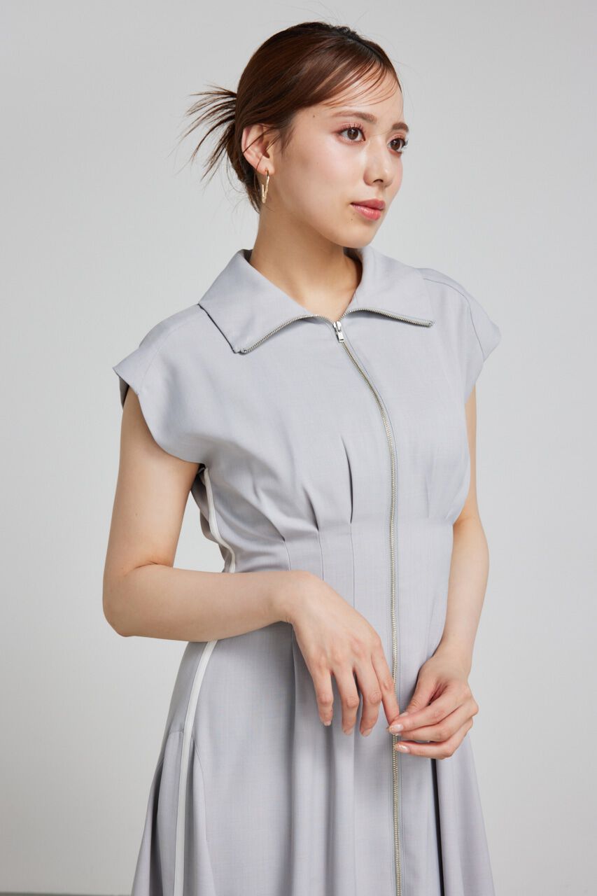 rienda「サイドラインジップフレアワンピース」|ワンピース|