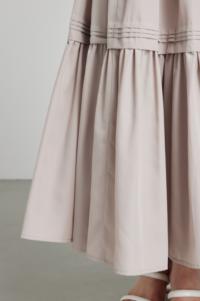 rienda「ウェストシャーリングタックデザインフレアスカート」|スカート|